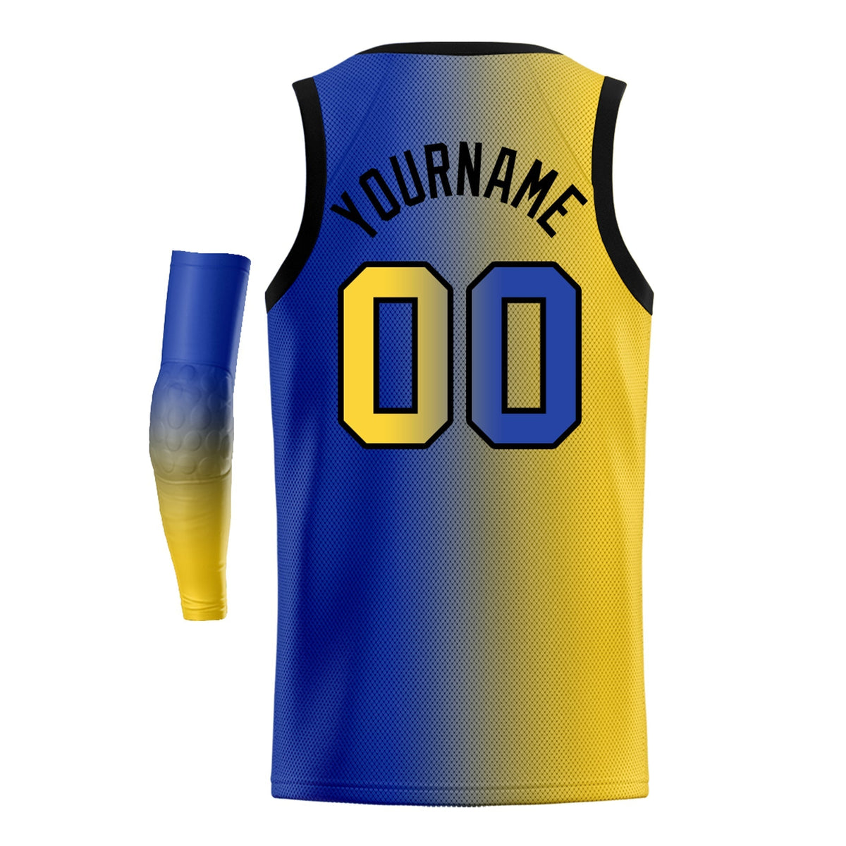 Custom Yellow Purple-Black Gradient Fashion Tops Basketball Jersey |KXKSHOP