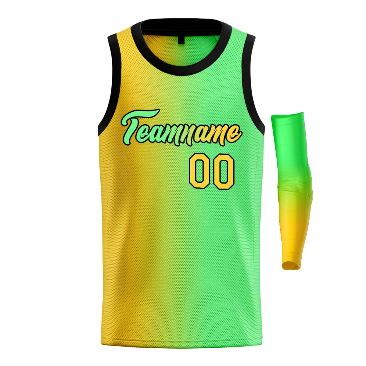 Custom Yellow Purple-Black Gradient Fashion Tops Basketball Jersey |KXKSHOP