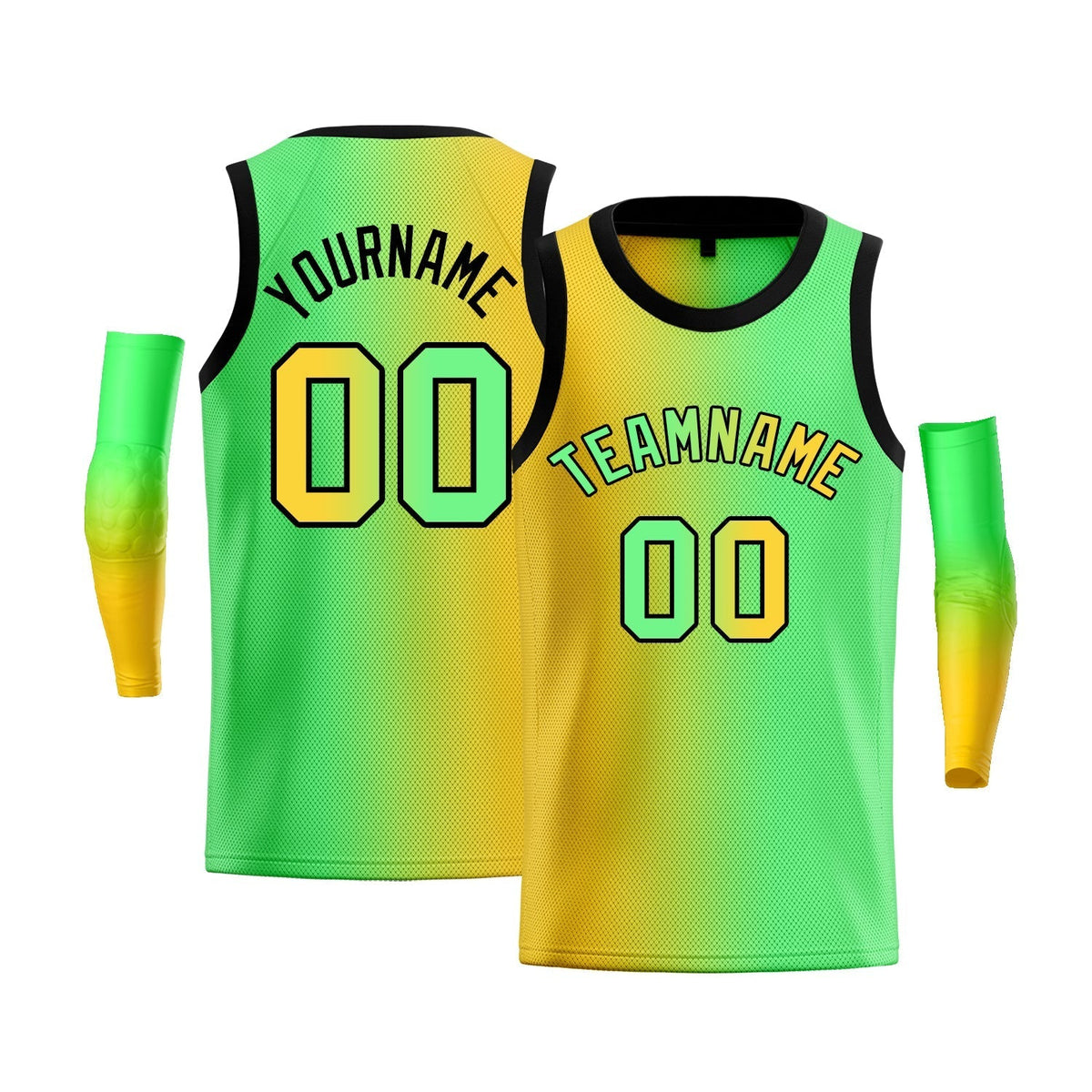 Custom Yellow Purple-Black Gradient Fashion Tops Basketball Jersey |KXKSHOP
