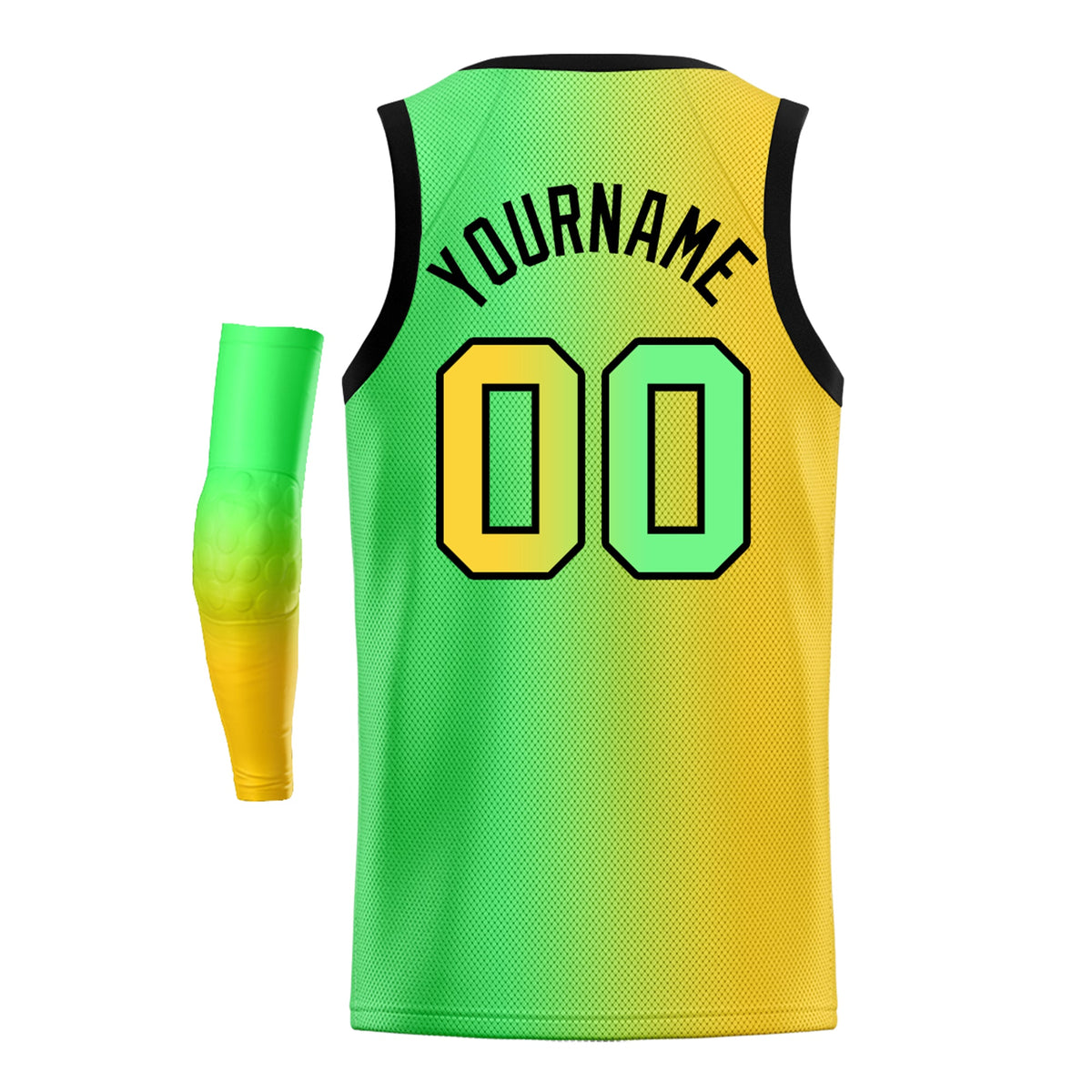 Custom Yellow Purple-Black Gradient Fashion Tops Basketball Jersey |KXKSHOP