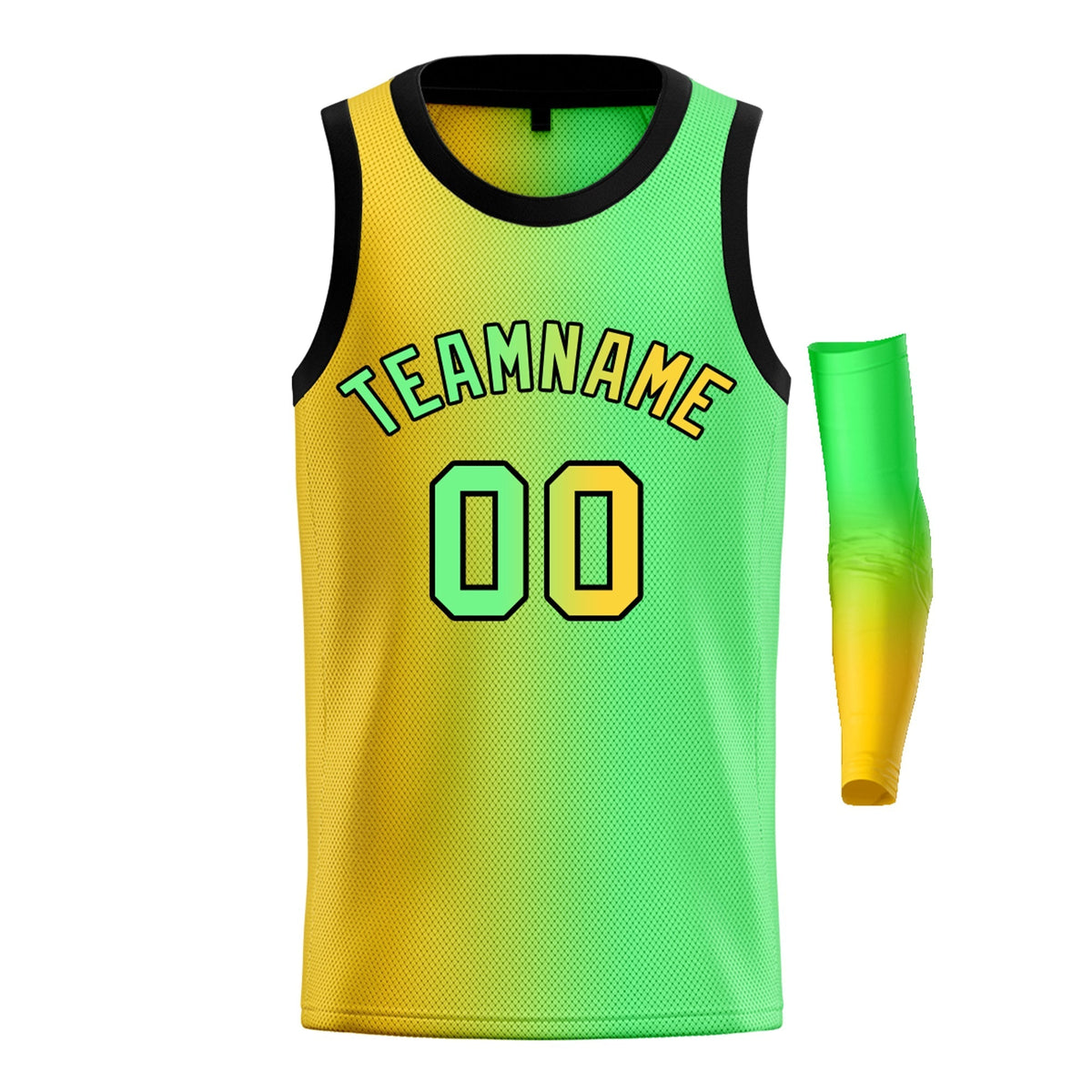 Custom Yellow Purple-Black Gradient Fashion Tops Basketball Jersey |KXKSHOP