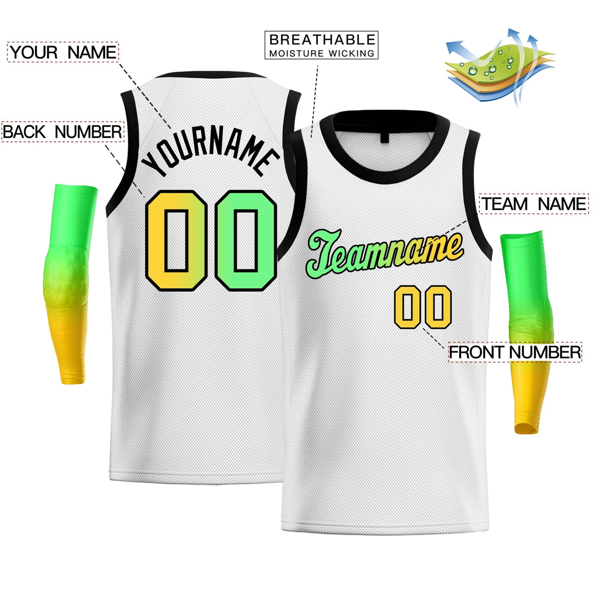 Custom Yellow Purple-Black Gradient Fashion Tops Basketball Jersey |KXKSHOP
