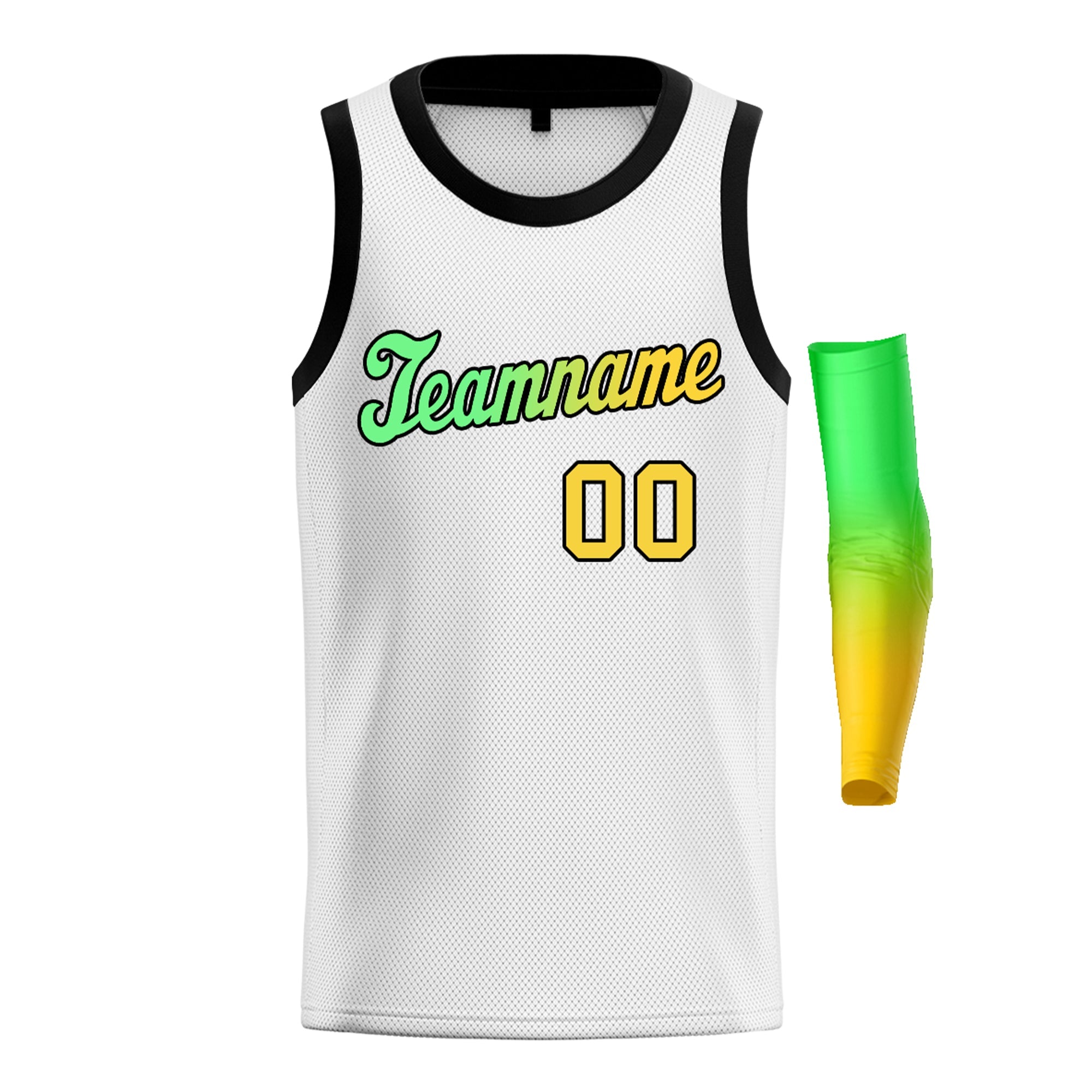 Custom Yellow Purple-Black Gradient Fashion Tops Basketball Jersey |KXKSHOP