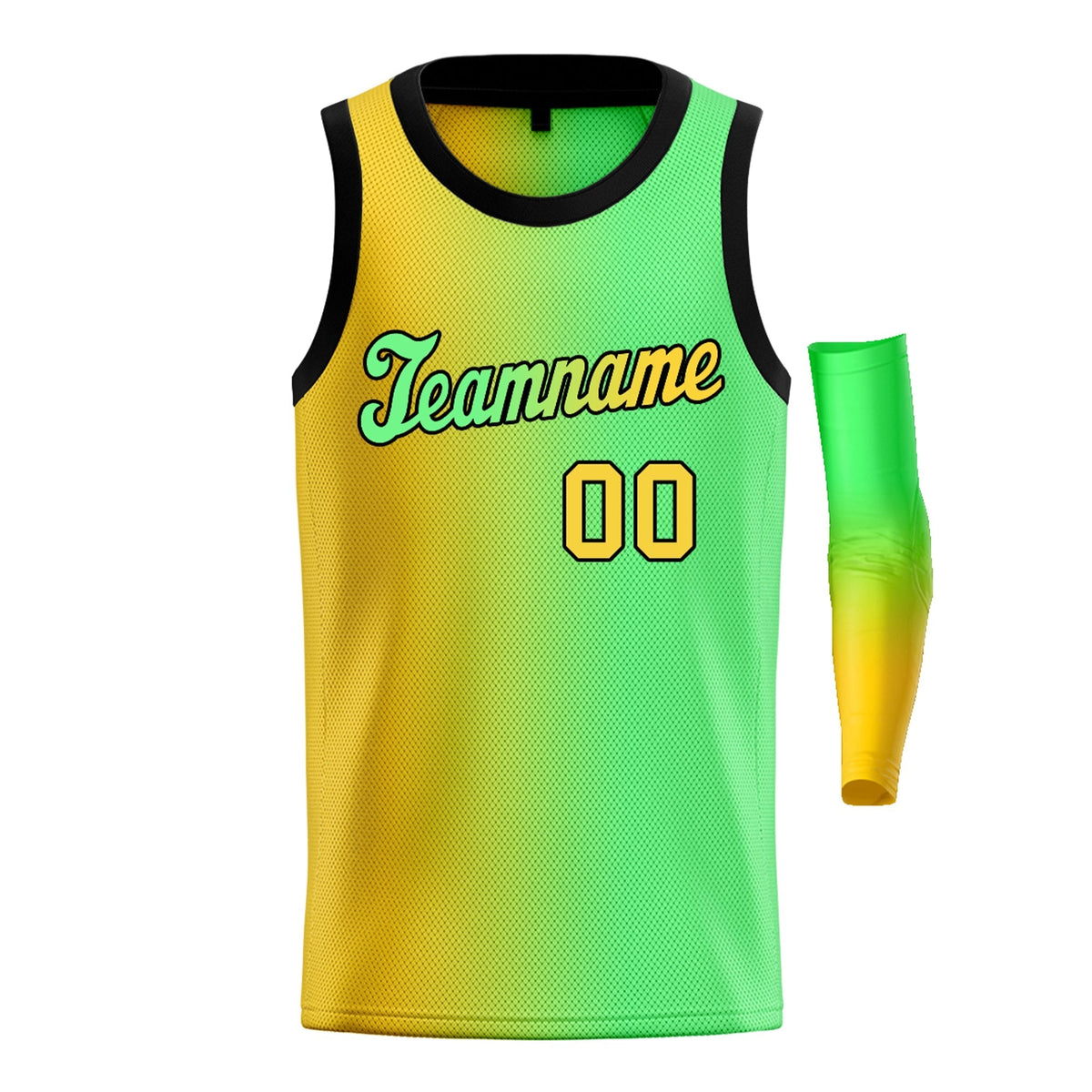 Custom Yellow Purple-Black Gradient Fashion Tops Basketball Jersey |KXKSHOP