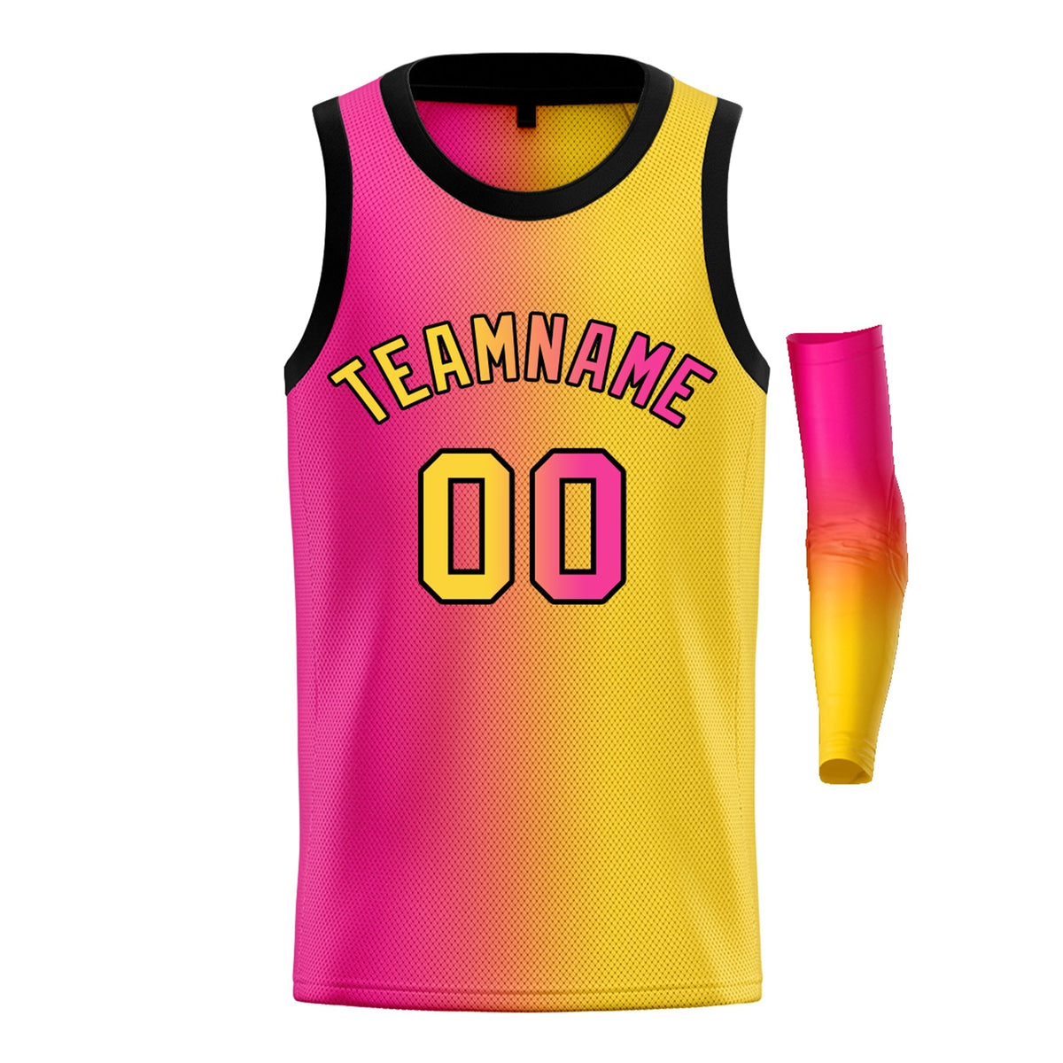 Custom Yellow Purple-Black Gradient Fashion Tops Basketball Jersey |KXKSHOP
