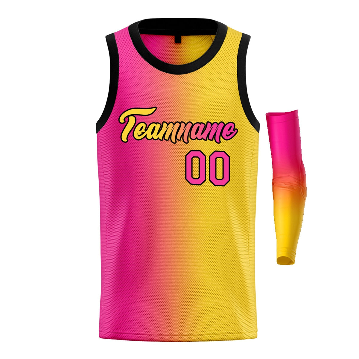 Custom Yellow Purple-Black Gradient Fashion Tops Basketball Jersey |KXKSHOP