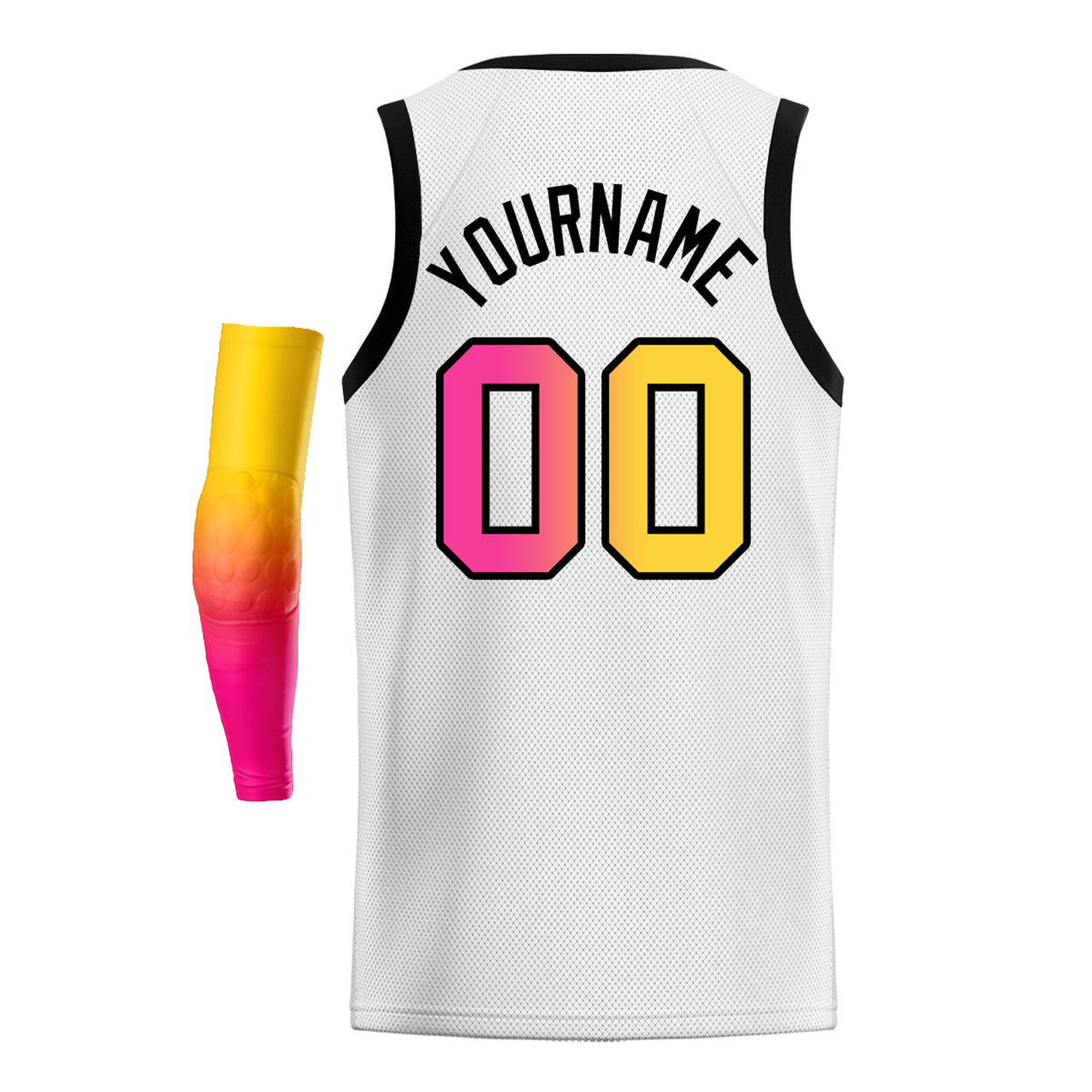 Custom Yellow Purple-Black Gradient Fashion Tops Basketball Jersey |KXKSHOP