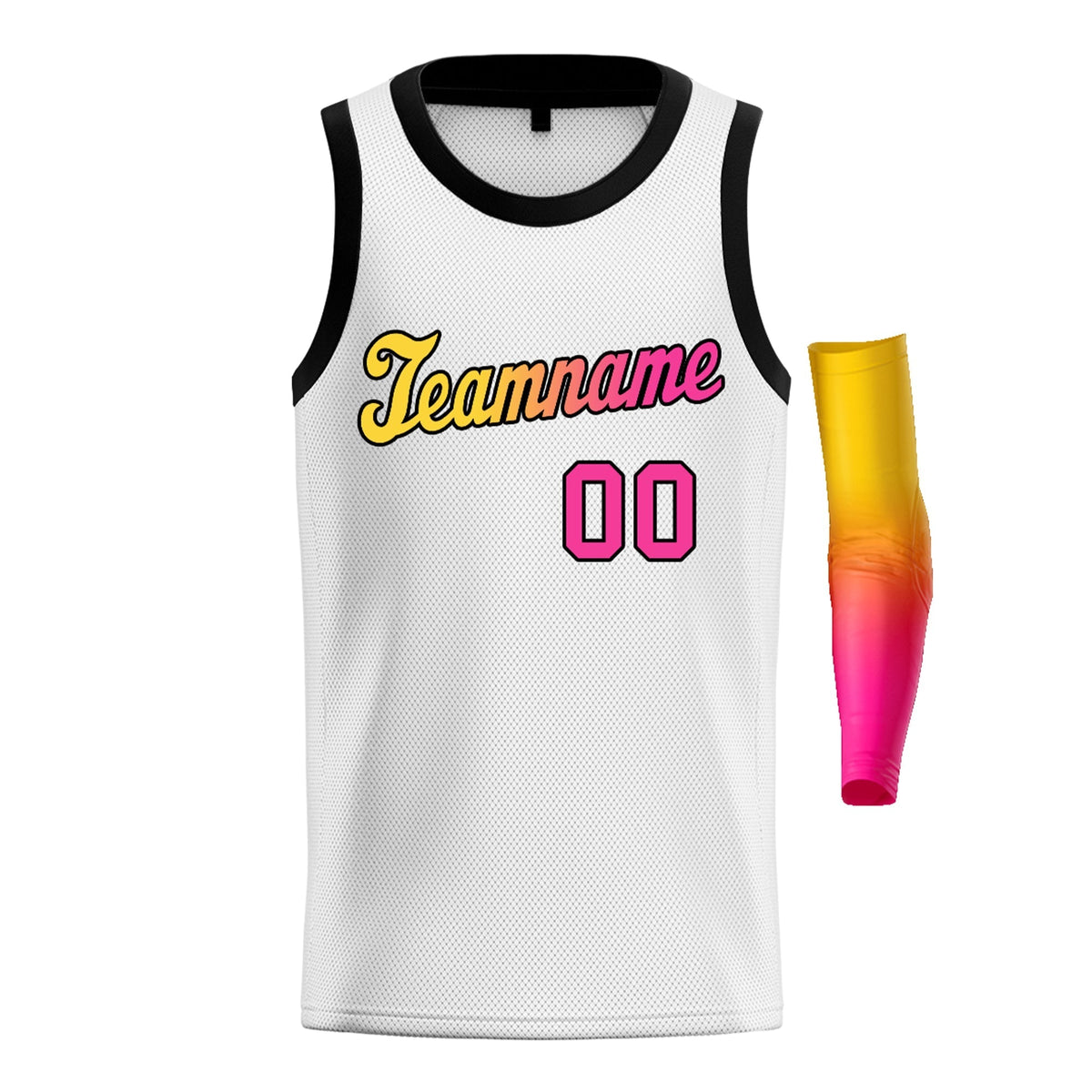 Custom Yellow Purple-Black Gradient Fashion Tops Basketball Jersey |KXKSHOP
