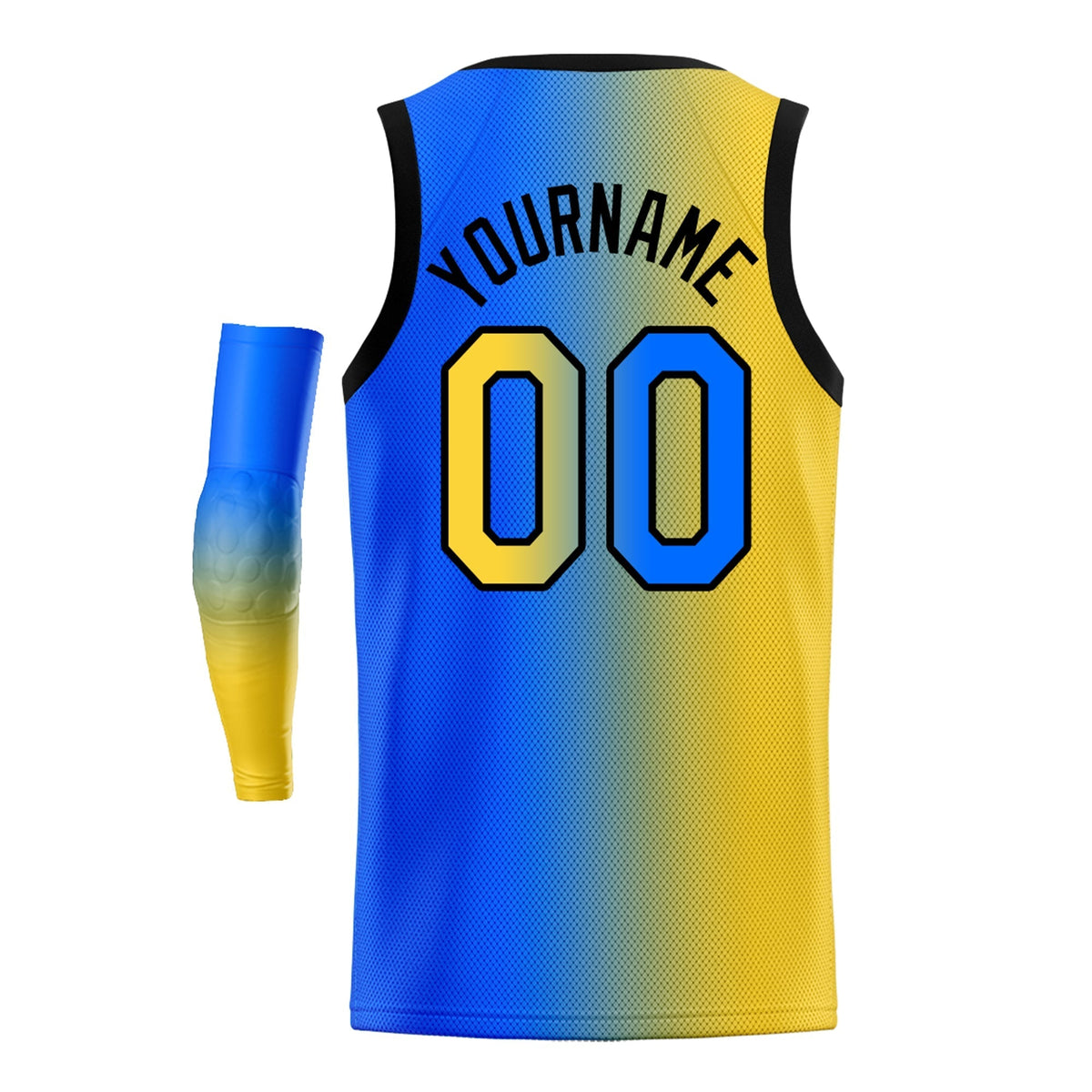Custom Yellow Purple-Black Gradient Fashion Tops Basketball Jersey |KXKSHOP