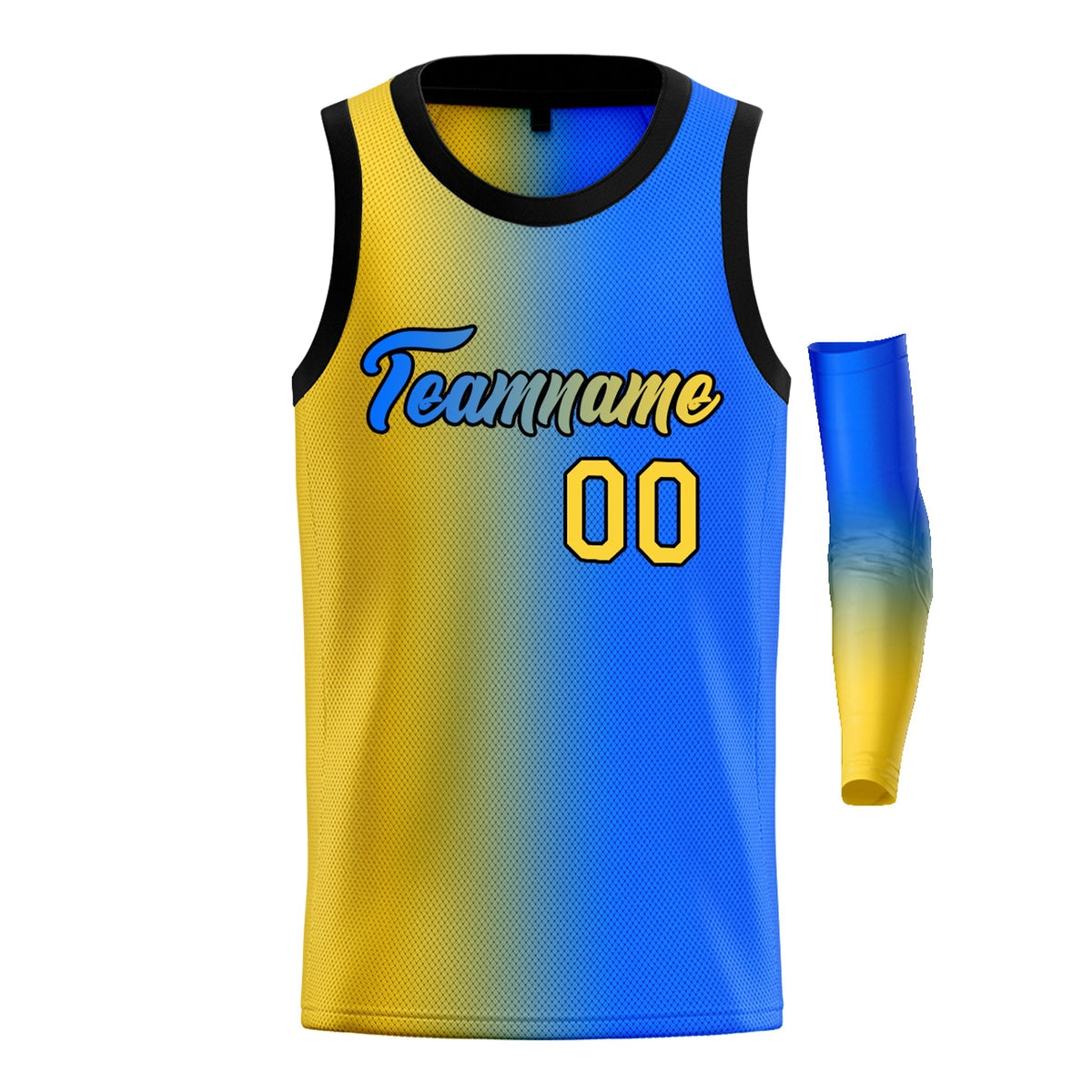 Custom Yellow Purple-Black Gradient Fashion Tops Basketball Jersey |KXKSHOP