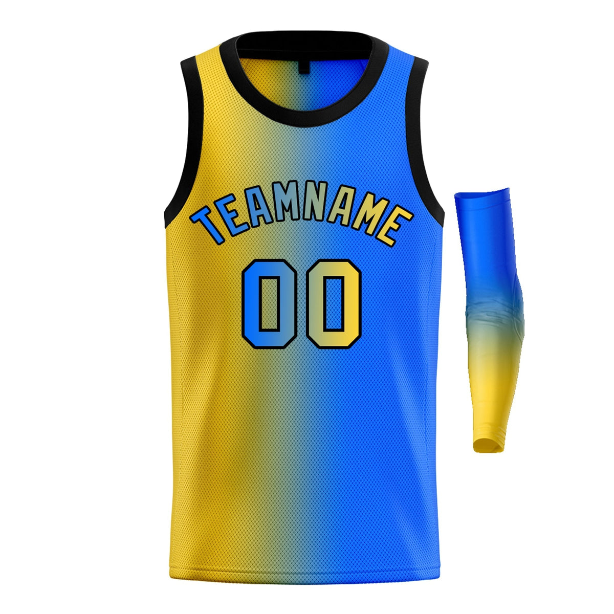 Custom Yellow Purple-Black Gradient Fashion Tops Basketball Jersey |KXKSHOP