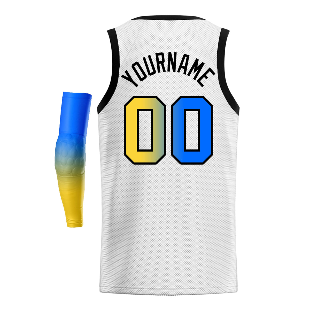 Custom Yellow Purple-Black Gradient Fashion Tops Basketball Jersey |KXKSHOP