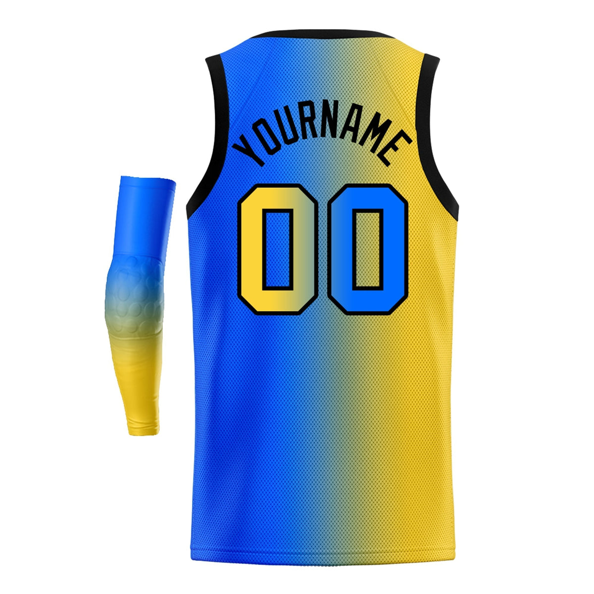 Custom Yellow Purple-Black Gradient Fashion Tops Basketball Jersey |KXKSHOP