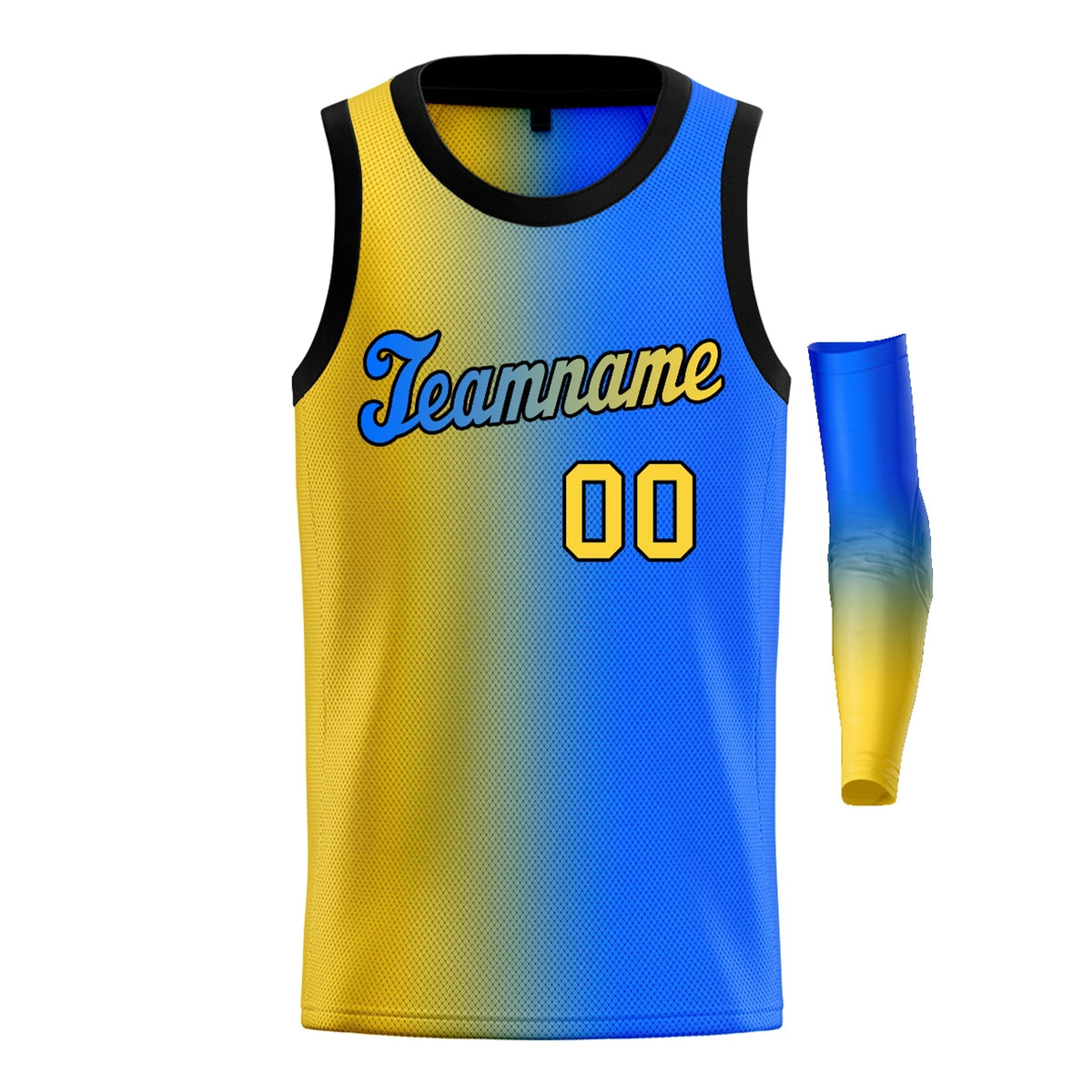Custom Yellow Purple-Black Gradient Fashion Tops Basketball Jersey |KXKSHOP