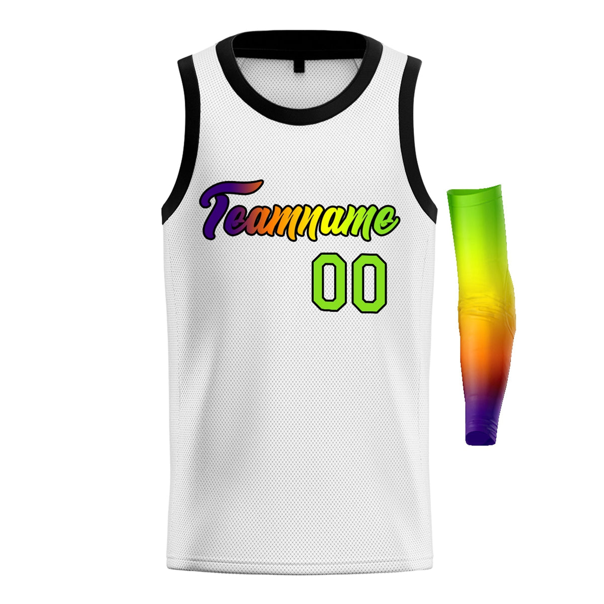 Custom Yellow Purple-Black Gradient Fashion Tops Basketball Jersey |KXKSHOP
