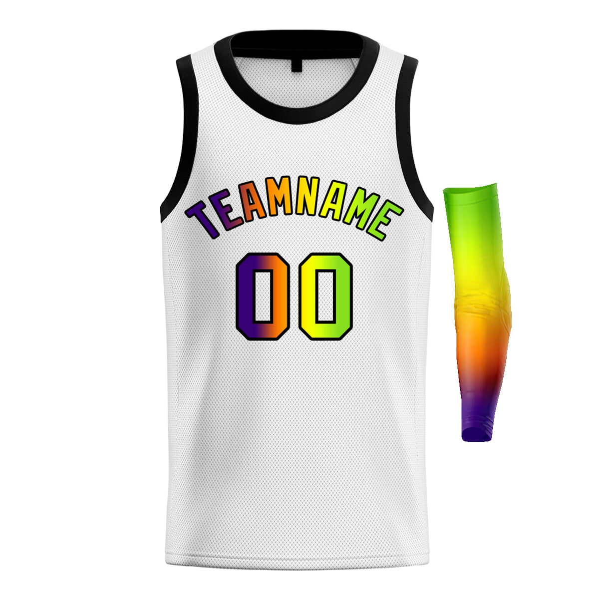 Custom Yellow Purple-Black Gradient Fashion Tops Basketball Jersey |KXKSHOP