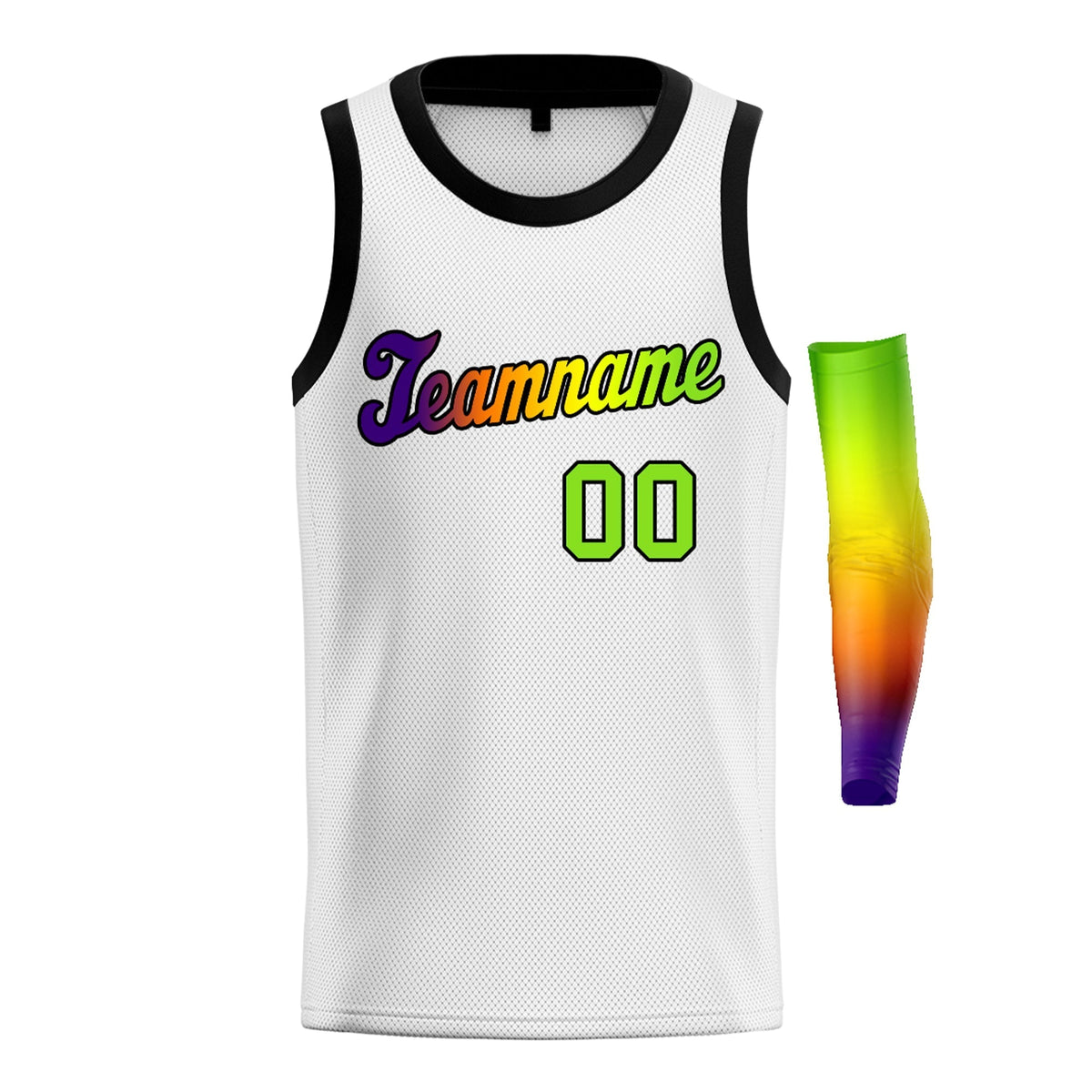 Custom Yellow Purple-Black Gradient Fashion Tops Basketball Jersey |KXKSHOP