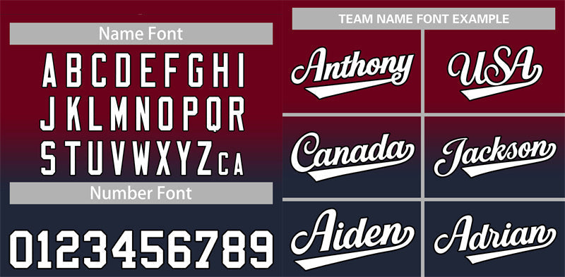 Custom Crimson Navy Gradient Fashion Authentic Baseball Jersey