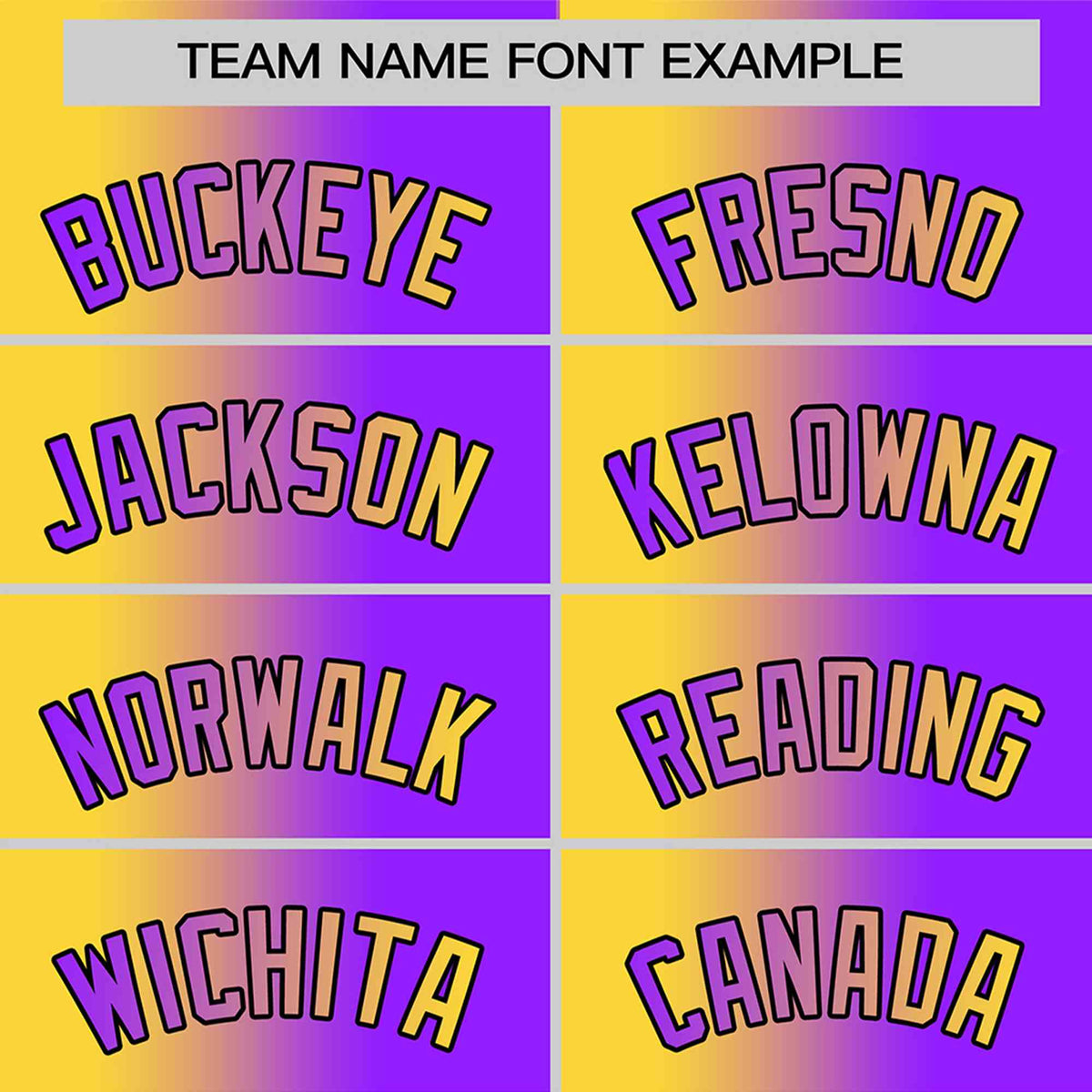 Custom Yellow Purple-Black Gradient Fashion Authentic Baseball Jersey