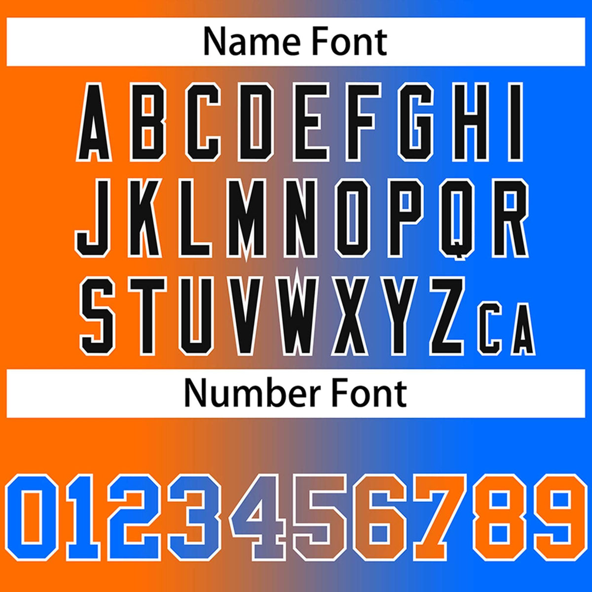 Custom Powder Blue Orange-Black Gradient Fashion Authentic Baseball Jersey