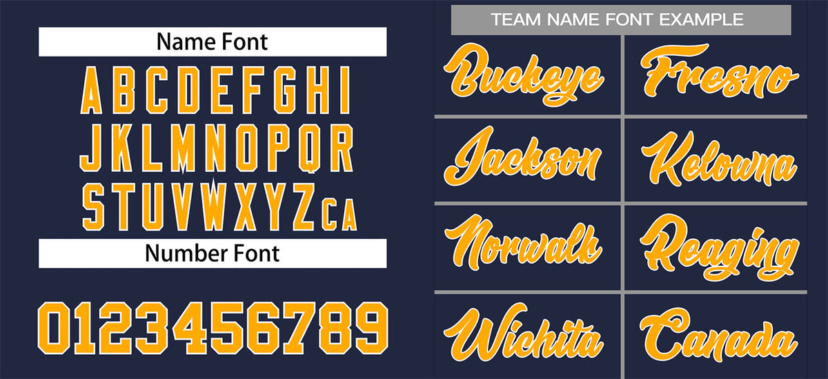 Custom Navy Yellow-White Classic Style Authentic Baseball Jersey