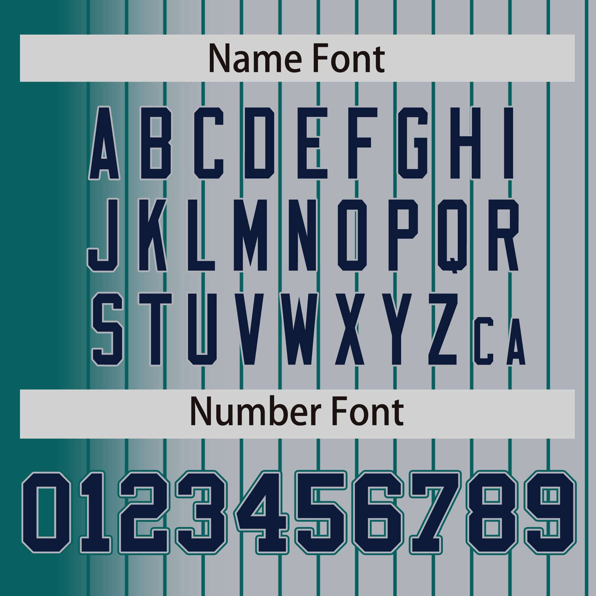 Custom Gray Aqua Gradient Varsity Full-Snap Pinstripe Letterman Baseball Jacket