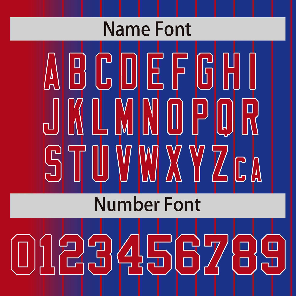 Custom Royal Red Gradient Varsity Full-Snap Pinstripe Letterman Baseball Jacket