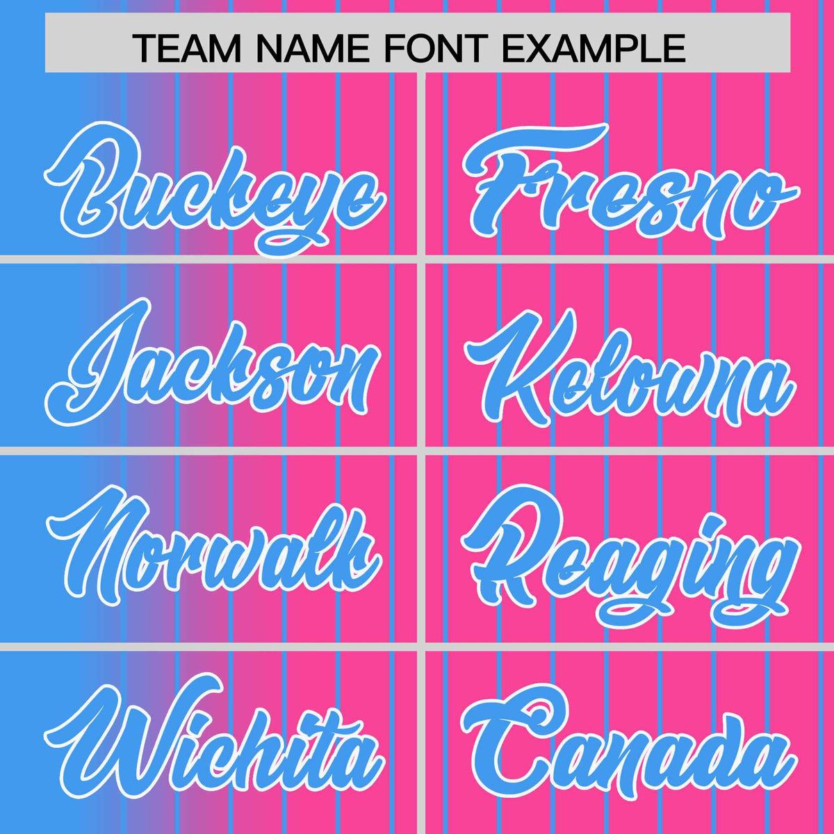 Custom Pink Powder Blue Gradient Varsity Full-Snap Pinstripe Letterman Baseball Jacket