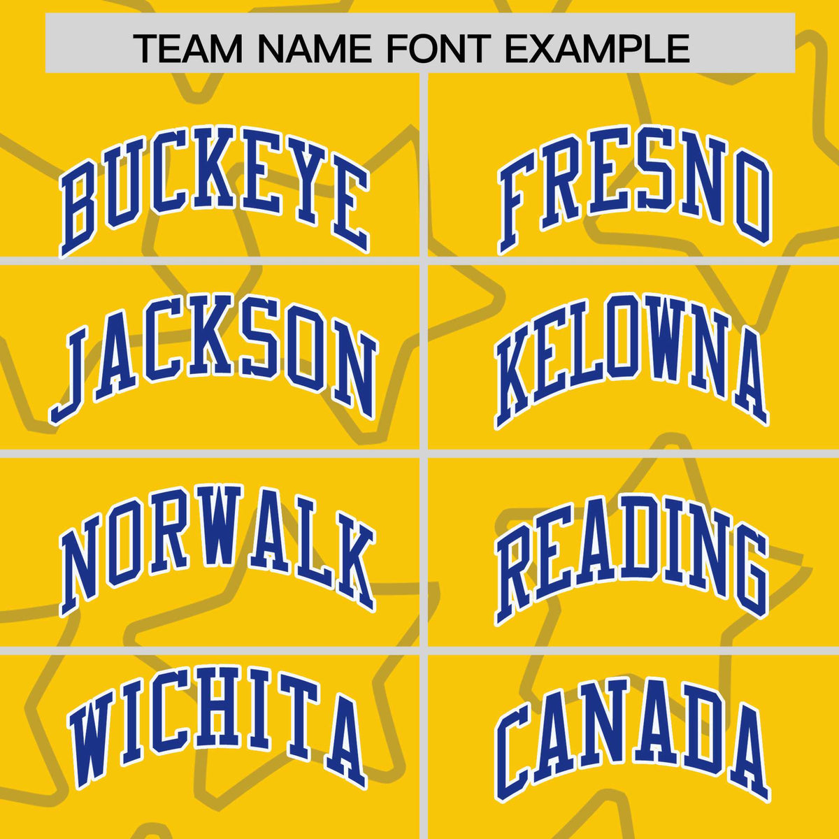 Custom Gold Royal Varsity Full-Snap Star Pattern Letterman Baseball Jacket