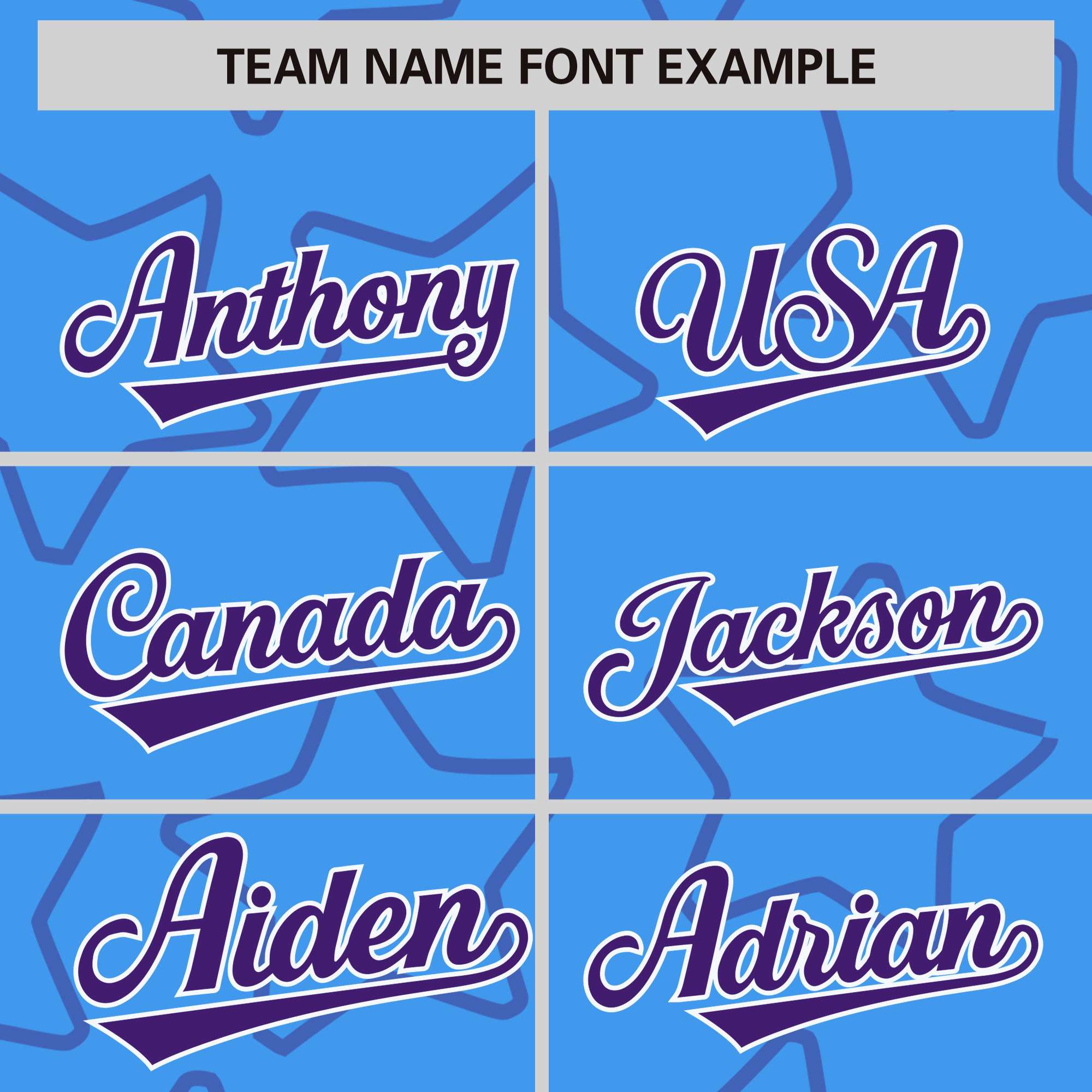 Custom Powder Blue Purple Varsity Full-Snap Star Pattern Letterman Baseball Jacket