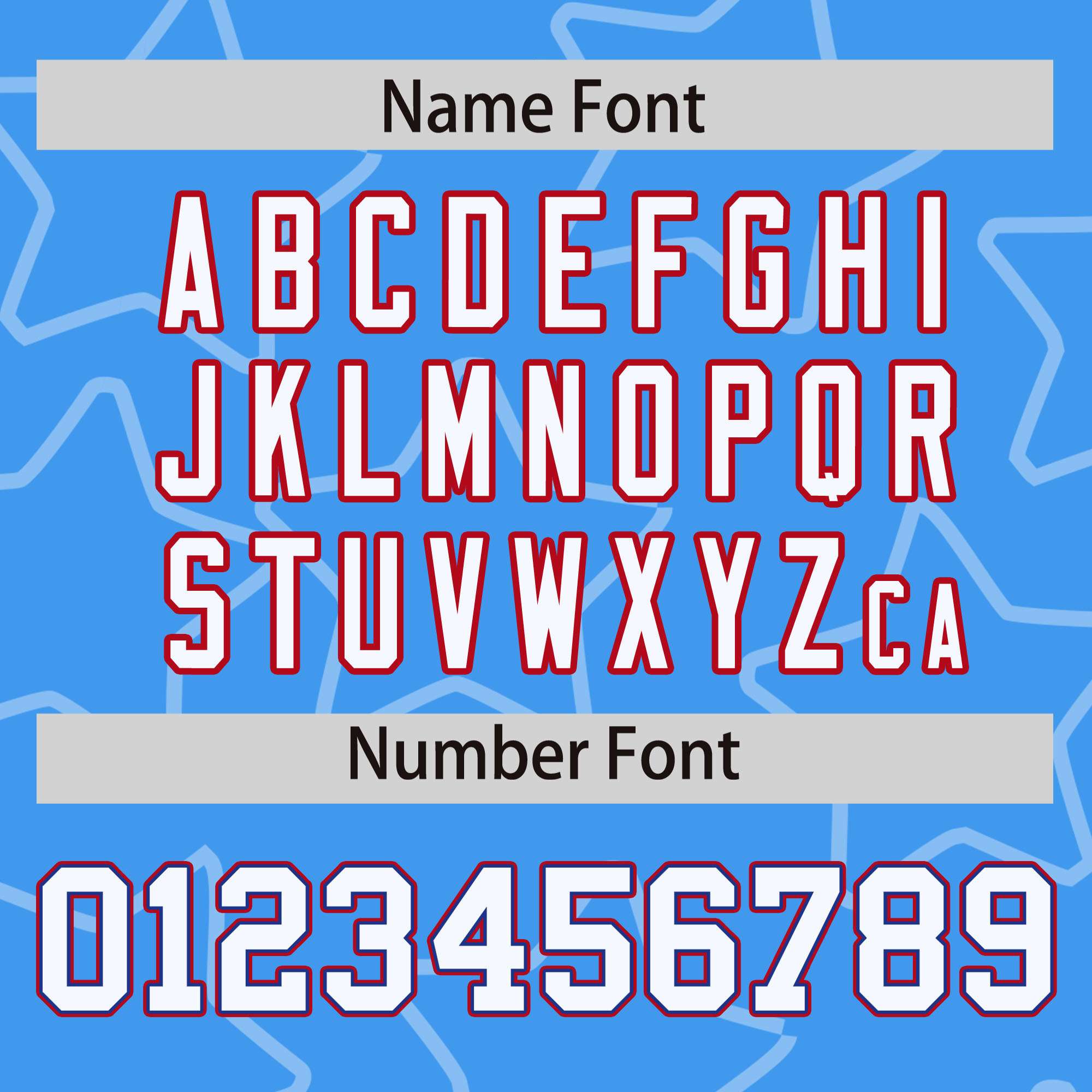 Custom Powder Blue White Varsity Full-Snap Star Pattern Letterman Baseball Jacket