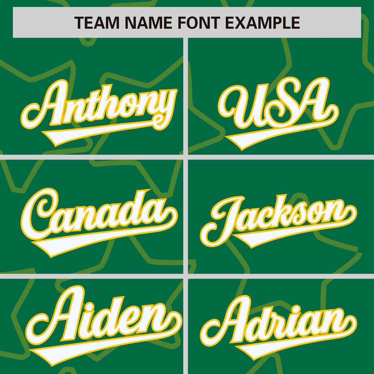 Custom Kelly Green Gold Varsity Full-Snap Star Pattern Letterman Baseball Jacket