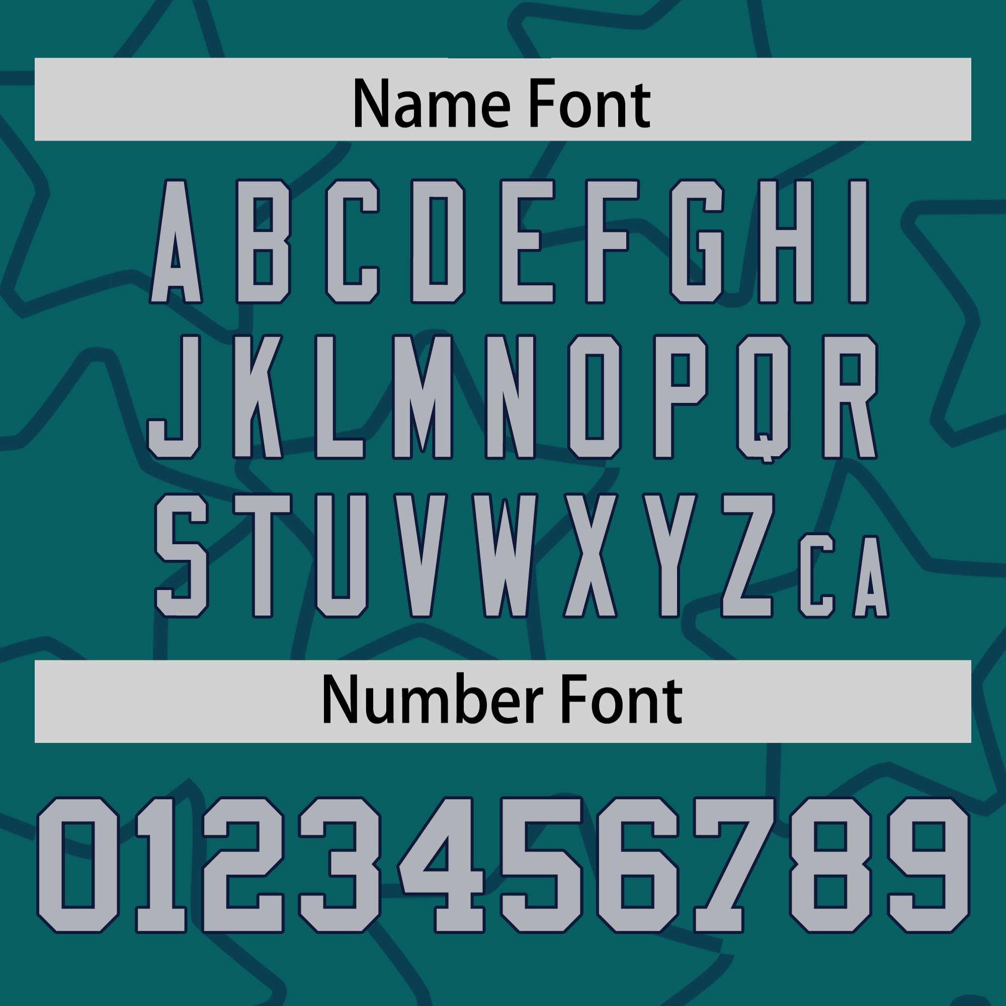 Custom Aqua Navy Varsity Full-Snap Star Pattern Letterman Baseball Jacket