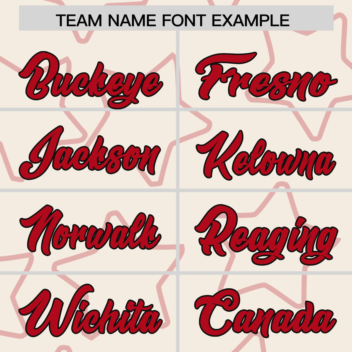 Custom Cream Red Varsity Full-Snap Star Pattern Letterman Baseball Jacket