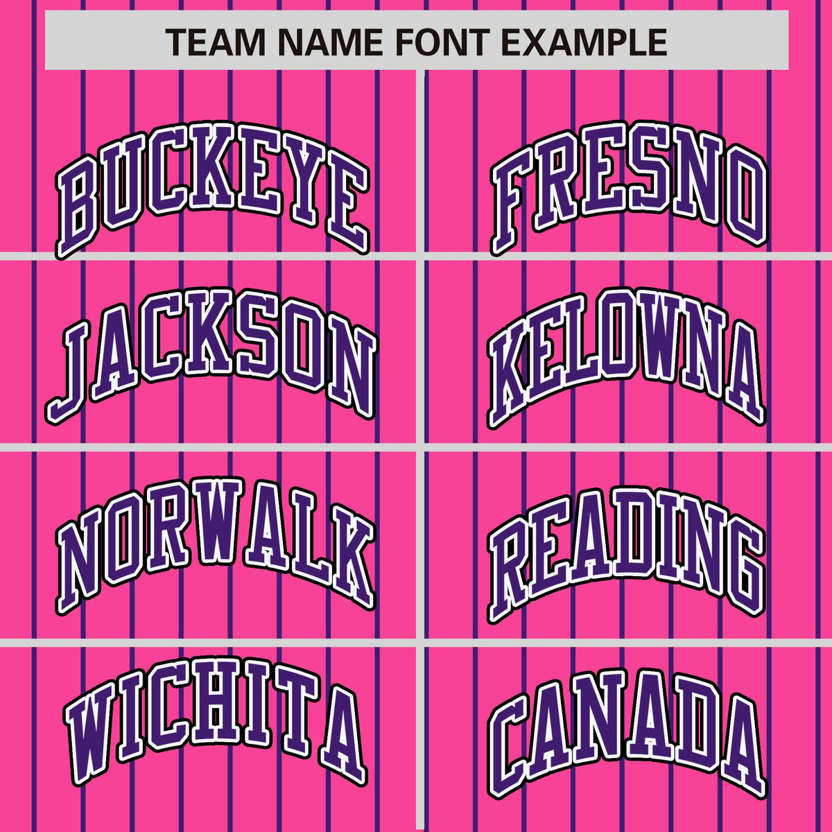 Custom Pink Purple Raglan Sleeves Varsity Full-Snap Pinstripe Letterman Baseball Jacket