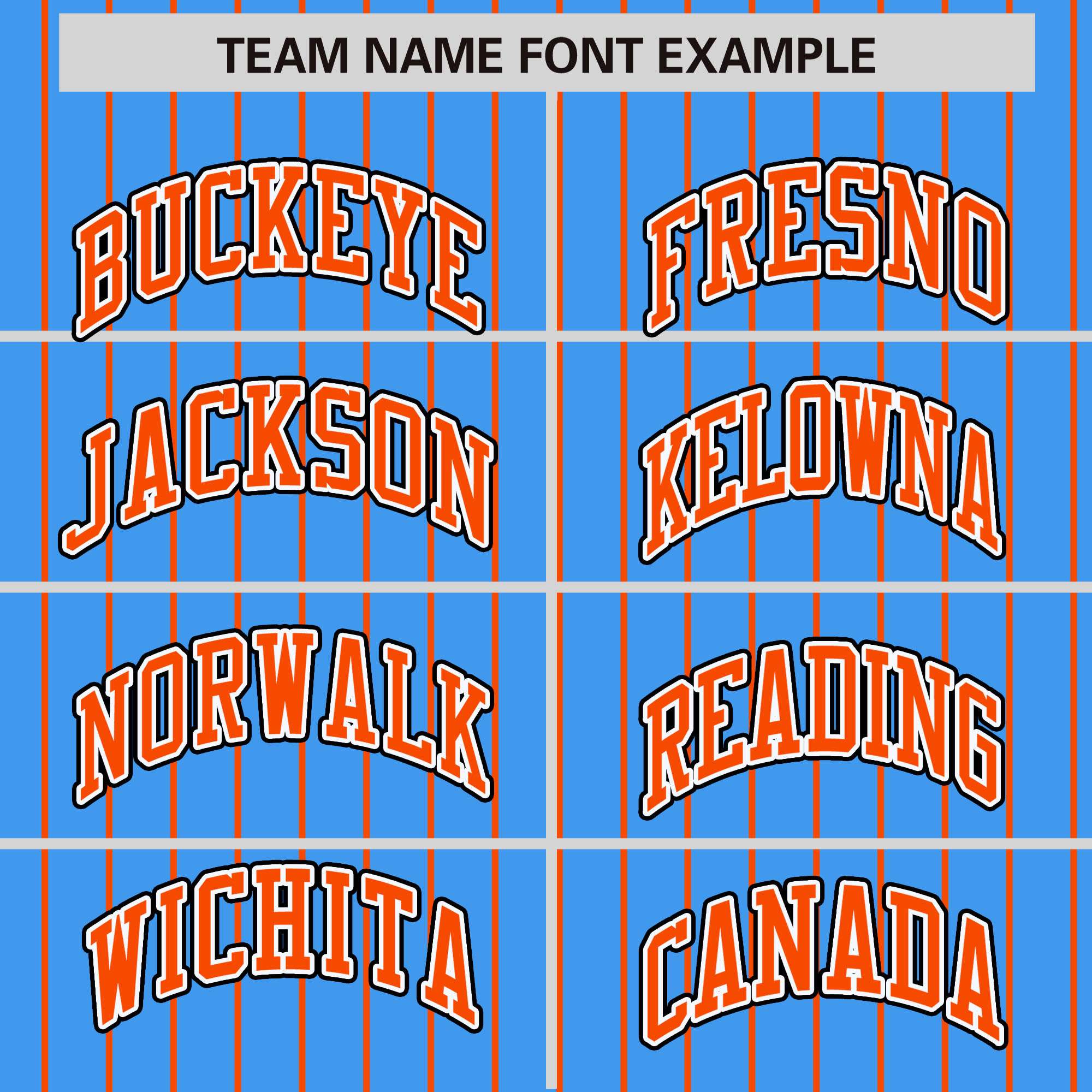 Custom Powder Blue Orange Raglan Sleeves Varsity Full-Snap Pinstripe Letterman Baseball Jacket