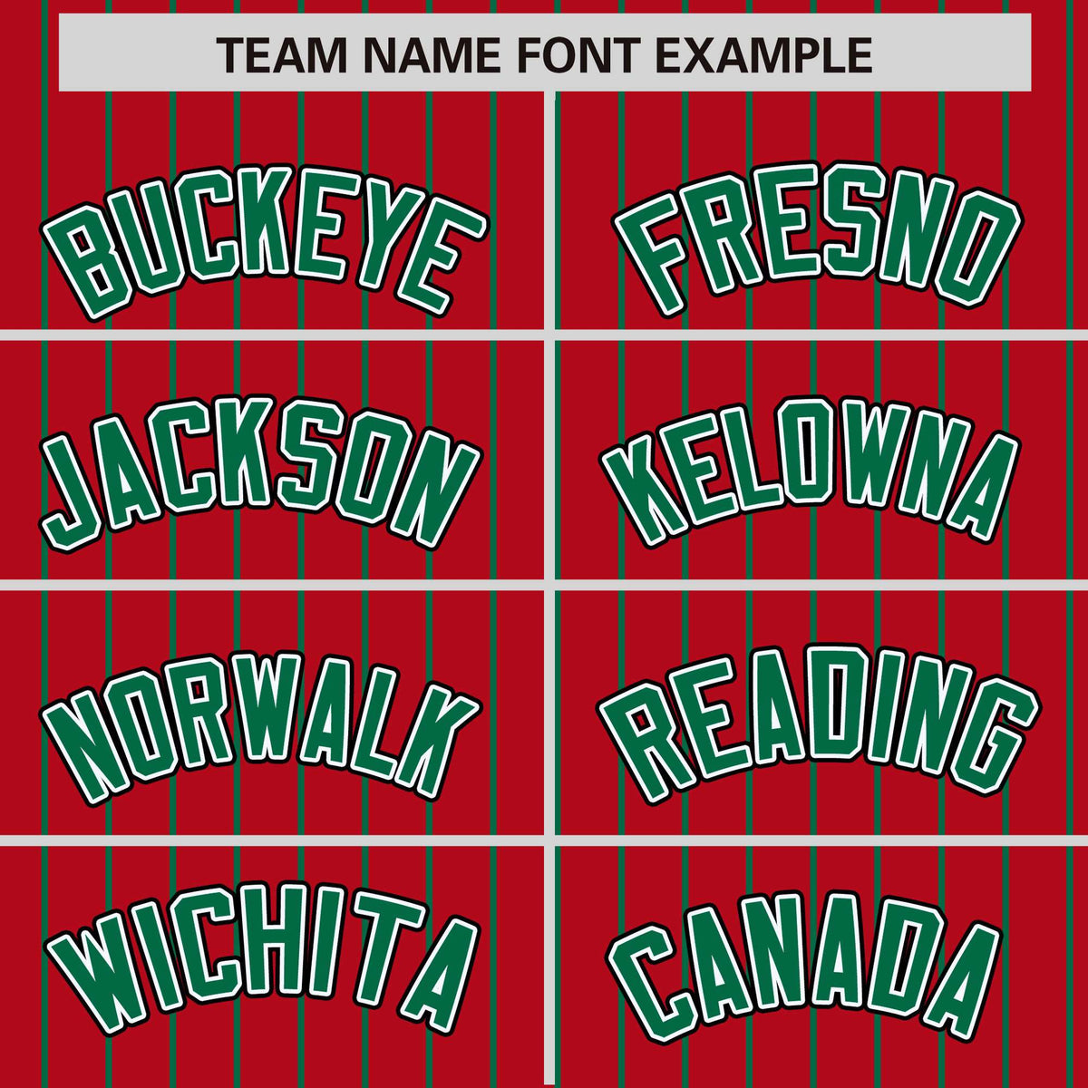 Custom Red Kelly Green Raglan Sleeves Varsity Full-Snap Pinstripe Letterman Baseball Jacket