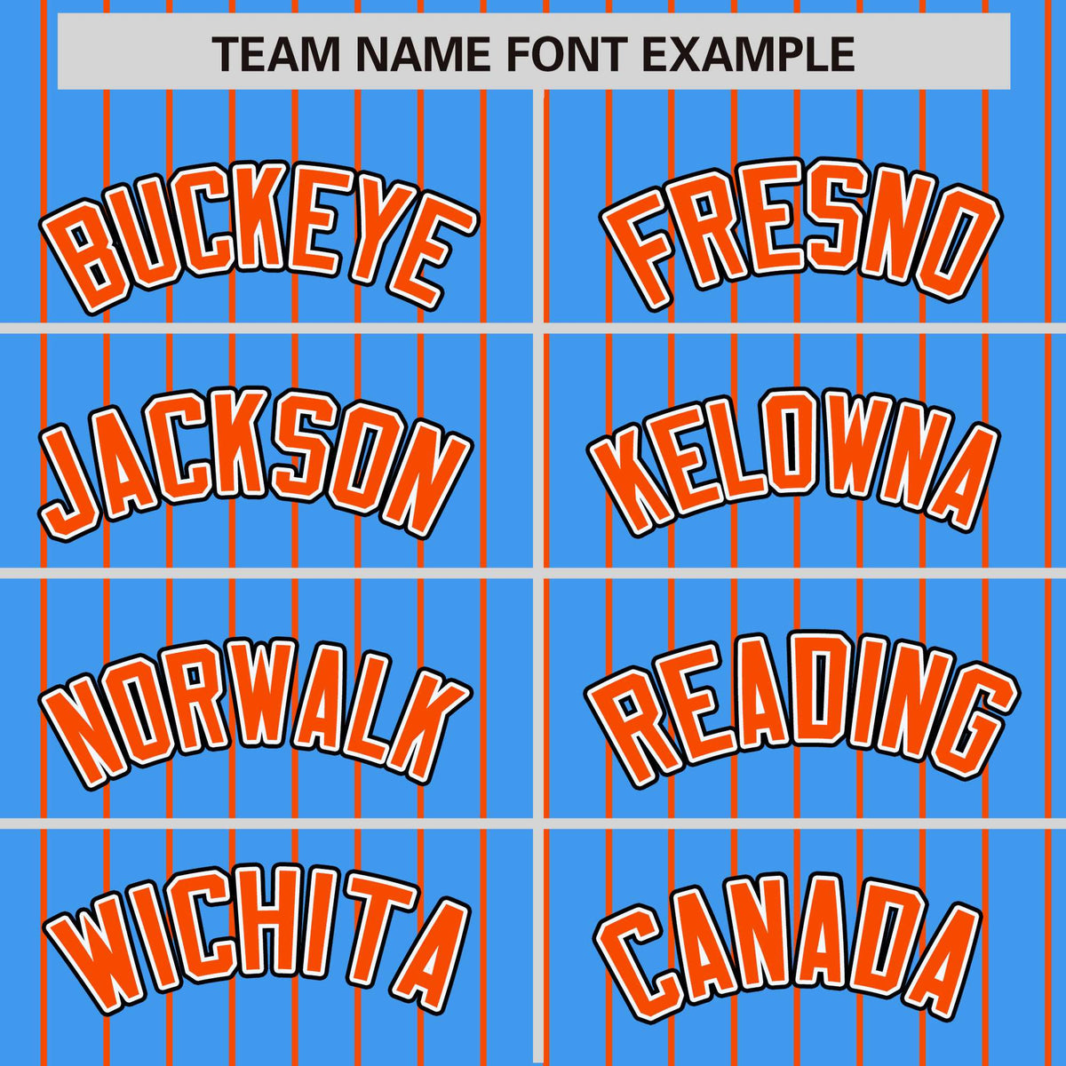 Custom Powder Blue Orange Raglan Sleeves Varsity Full-Snap Pinstripe Letterman Baseball Jacket