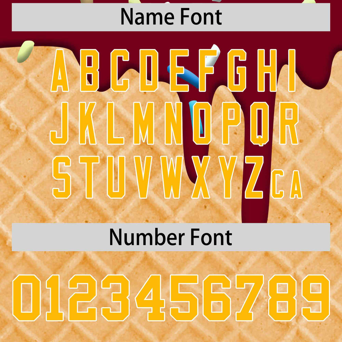 Custom Crimson Ice Cream Cone Graffiti Pattern Full-Snap Varsity Letterman Jackets