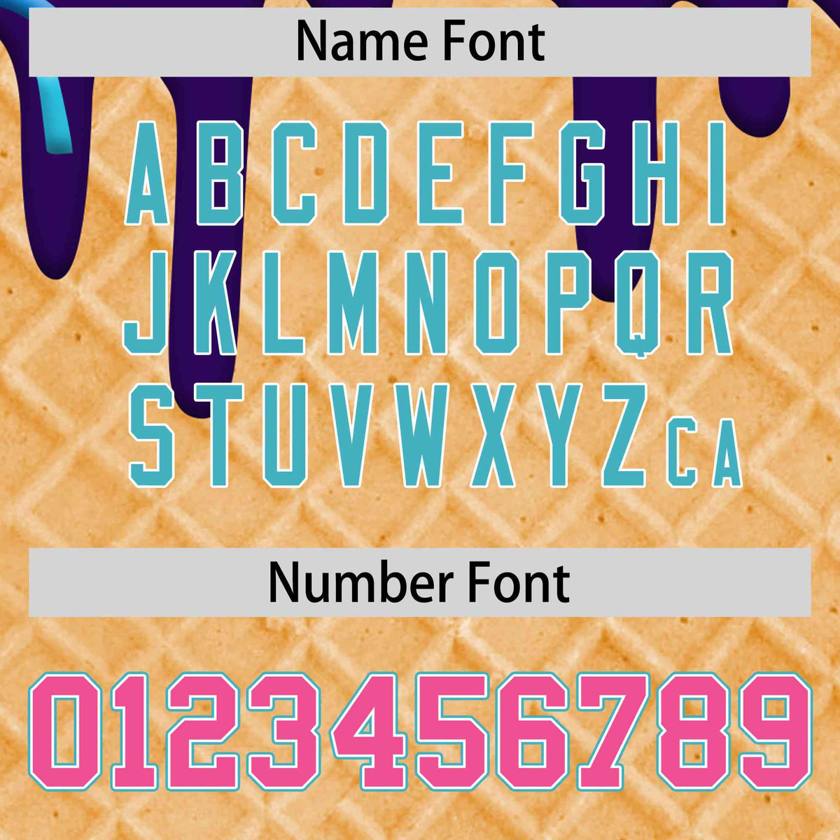 Custom Purple Ice Cream Cone Graffiti Pattern Full-Snap Varsity Letterman Jackets