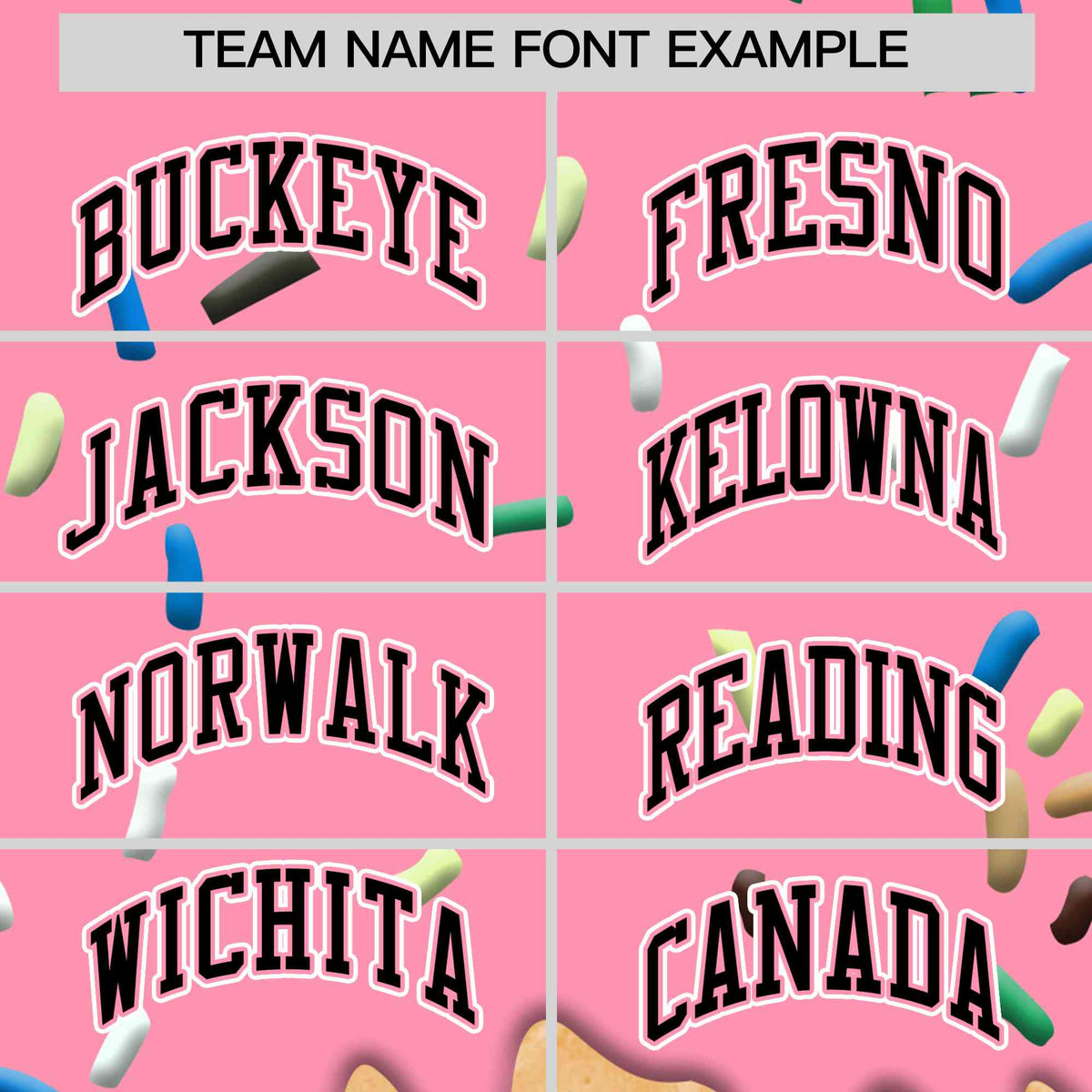 Custom Light Pink Ice Cream Cone Graffiti Pattern Full-Snap Varsity Letterman Jackets