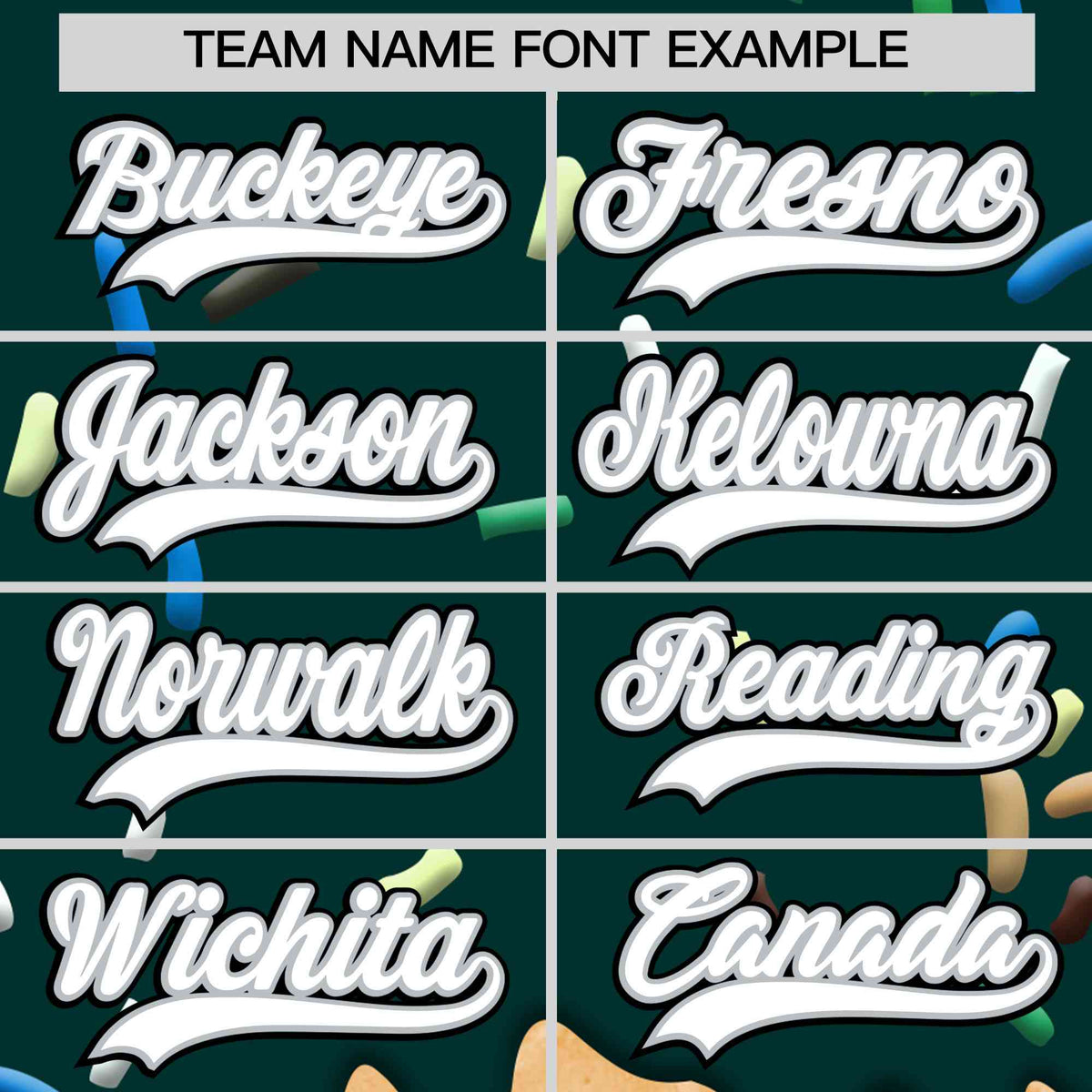 Custom Midnight Green Ice Cream Cone Graffiti Pattern Full-Snap Varsity Letterman Jackets