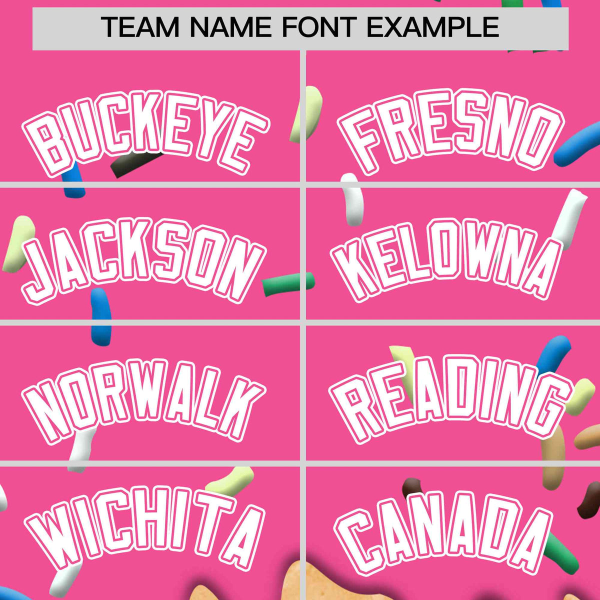 Custom Pink Ice Cream Cone Graffiti Pattern Full-Snap Varsity Letterman Jackets