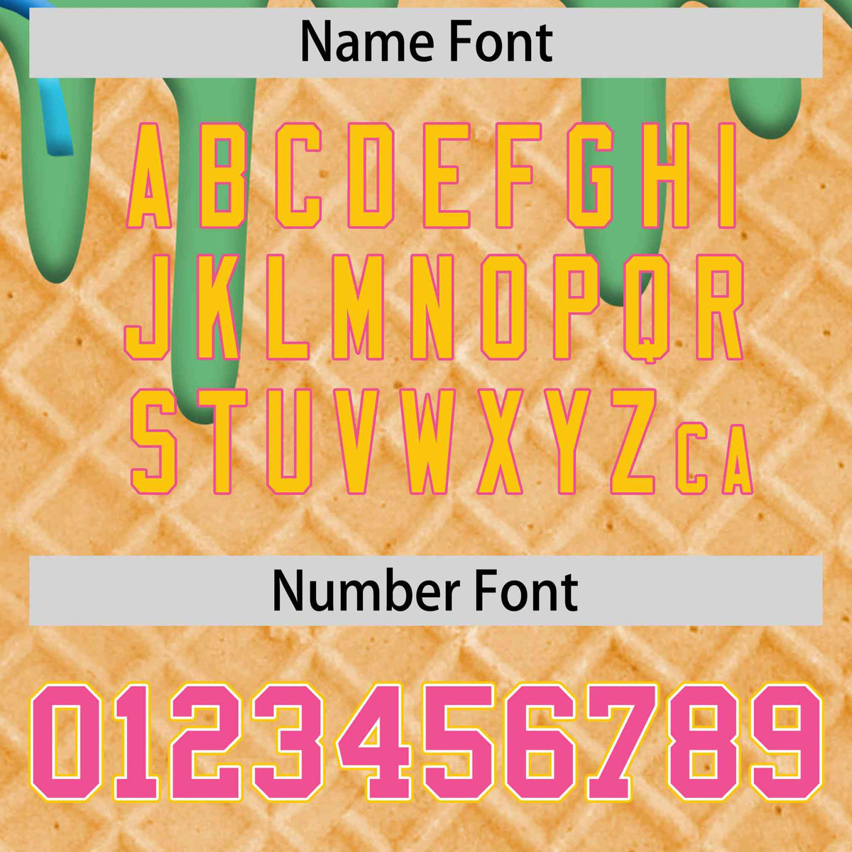 Custom Neon Green Ice Cream Cone Graffiti Pattern Full-Snap Varsity Letterman Jackets