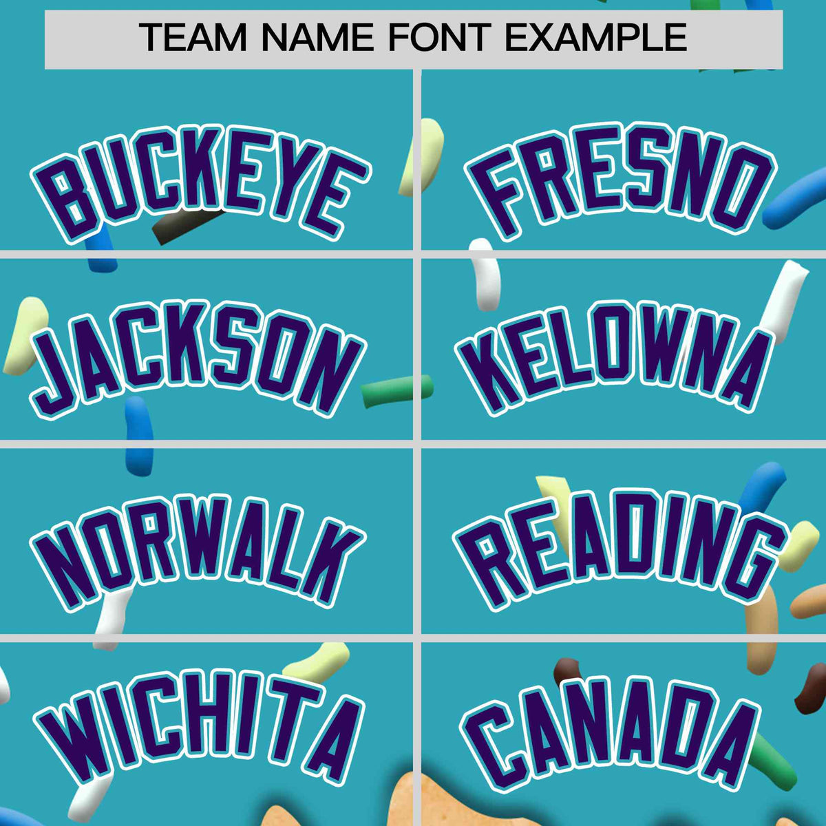 Custom Sky Blue Ice Cream Cone Graffiti Pattern Full-Snap Varsity Letterman Jackets