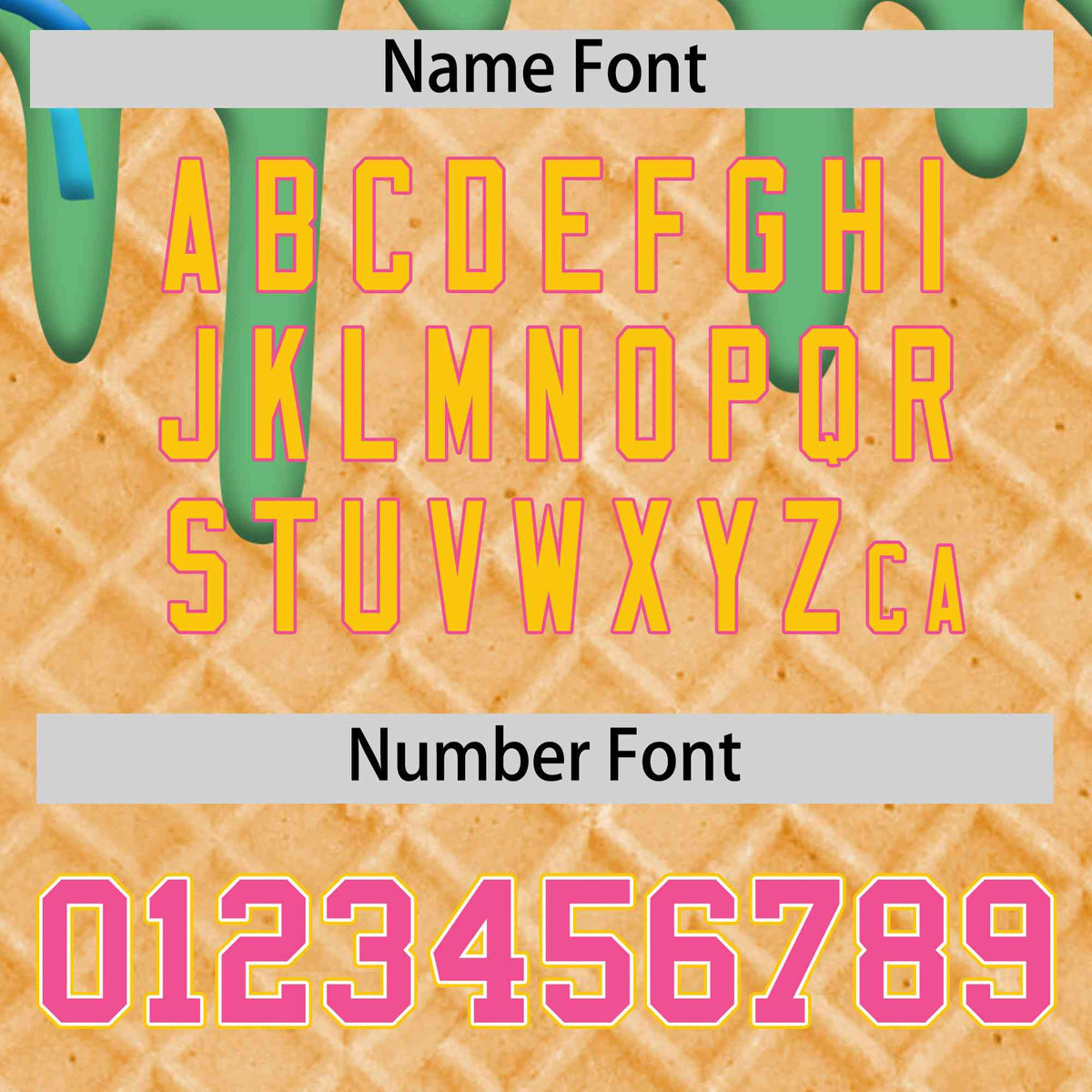 Custom Neon Green Ice Cream Cone Graffiti Pattern Full-Snap Varsity Letterman Jackets| KXKSHOP