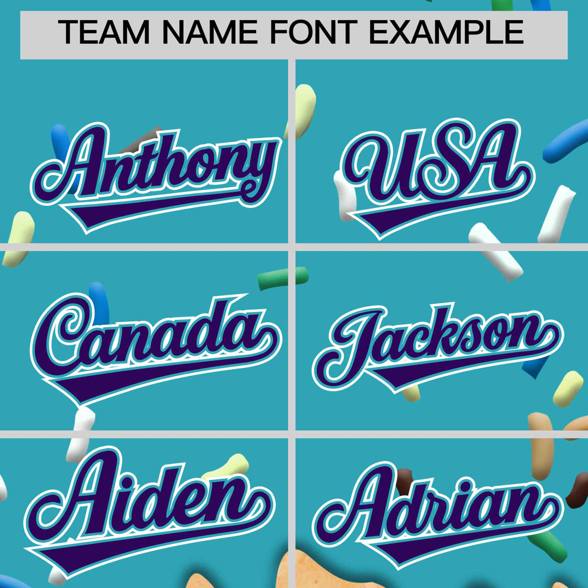 Custom Sky Blue Ice Cream Cone Graffiti Pattern Full-Snap Varsity Letterman Jackets| KXKSHOP