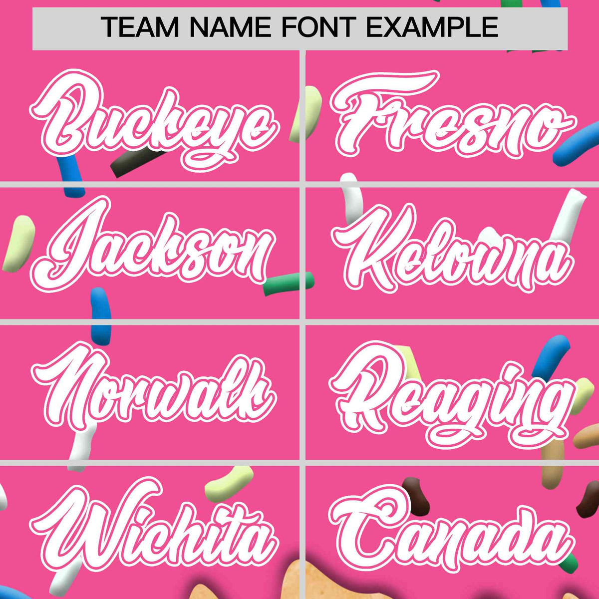 Custom Pink Ice Cream Cone Graffiti Pattern Full-Snap Varsity Letterman Jackets