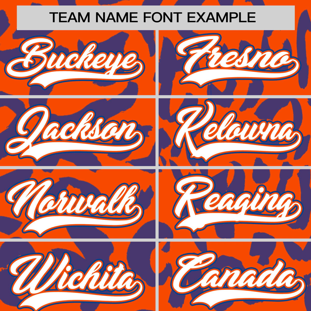 Custom Orange Royal Varsity Full-Snap Leopard Print Graffiti Pattern Letterman Baseball Jacket