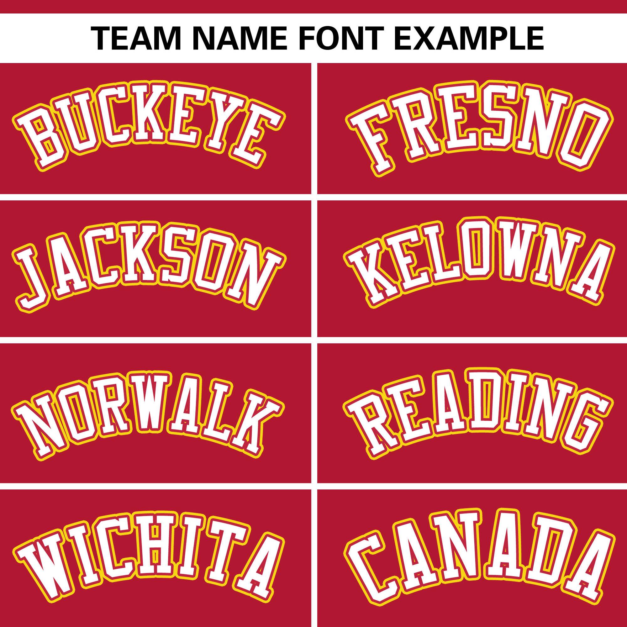 Custom Red Yellow-Red Raglan Sleeves Varsity Full-Snap Letterman Baseball Jacket